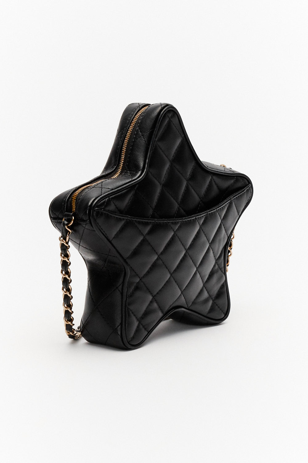 Chanel Limited Edition Black Star Bag in Lambskin Leather with Gold Hardware