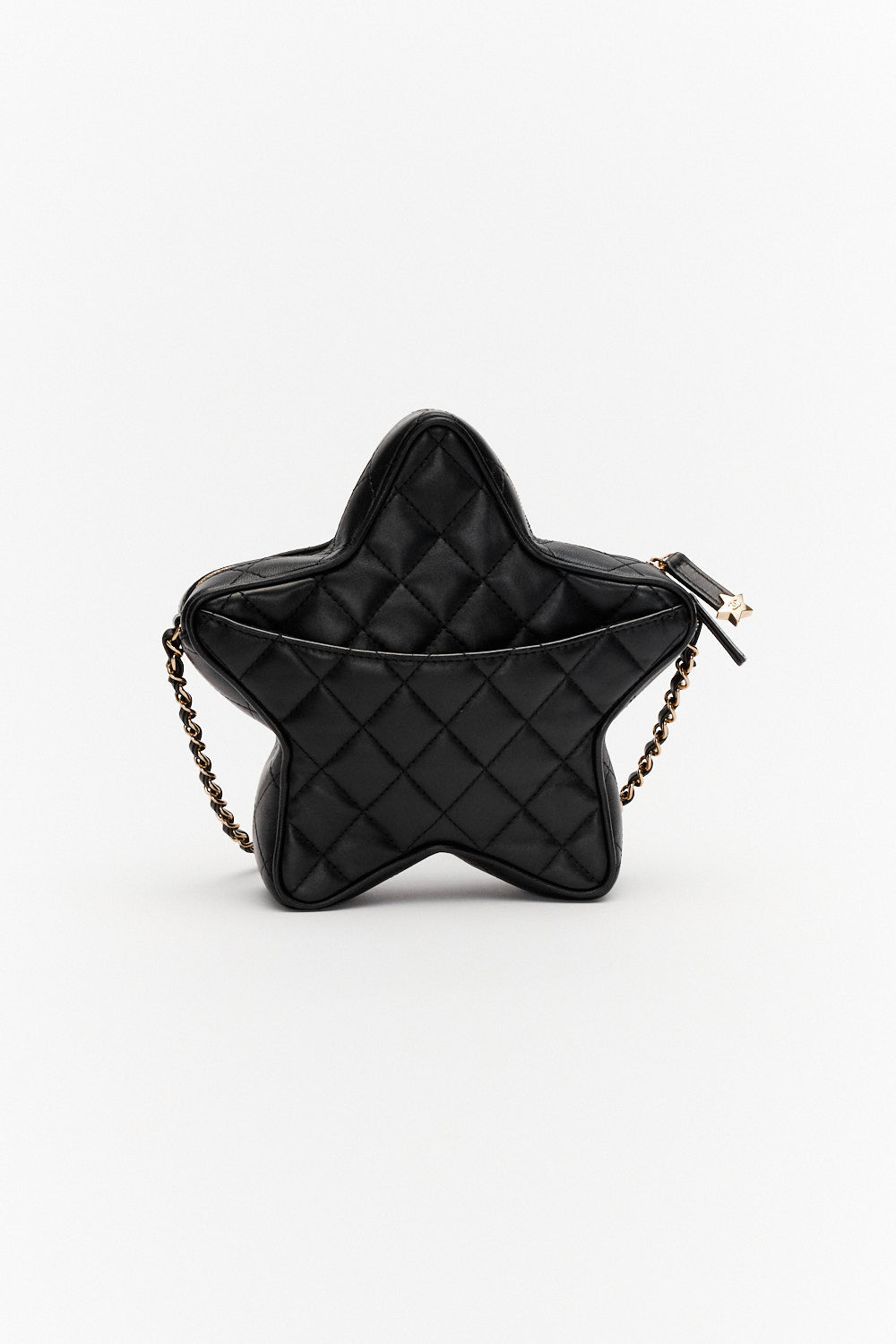 Chanel Limited Edition Black Star Bag in Lambskin Leather with Gold Hardware