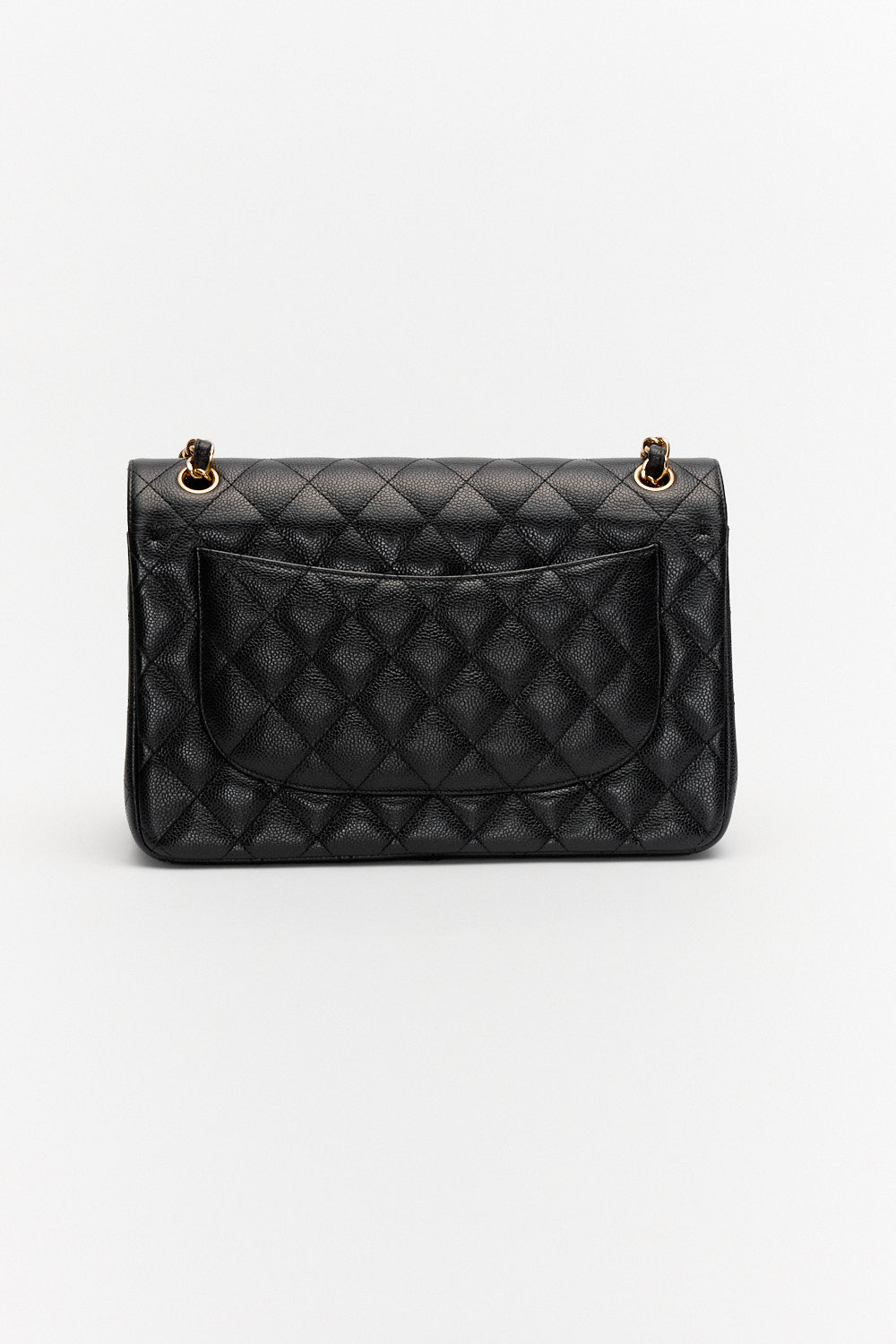 Chanel Jumbo Black Classic Double Flap Bag in Caviar Leather with Gold Hardware