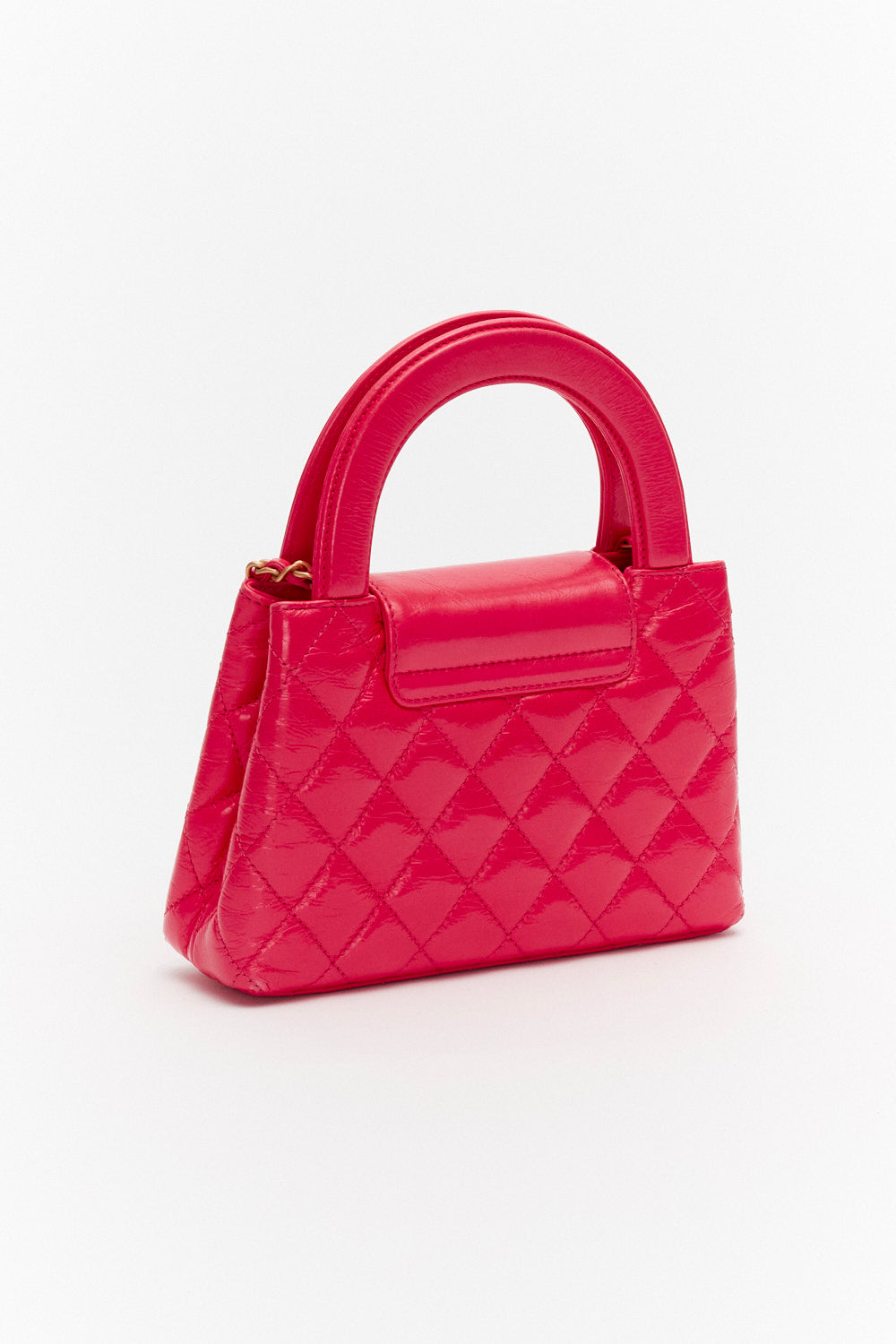 Chanel Pink Mini Kelly Shopping Bag in Aged Lambskin with Gold Hardware