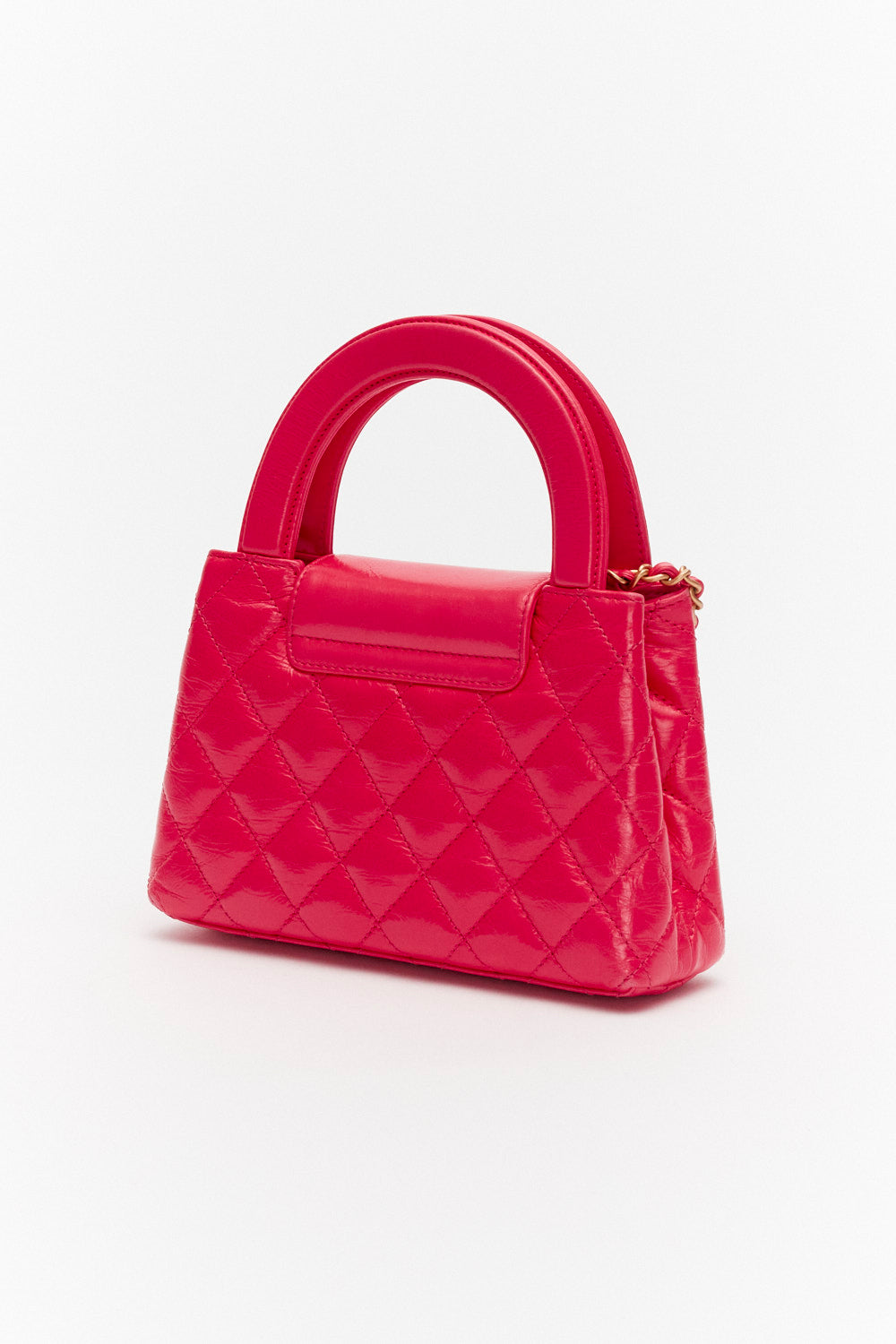 Chanel Pink Mini Kelly Shopping Bag in Aged Lambskin with Gold Hardware