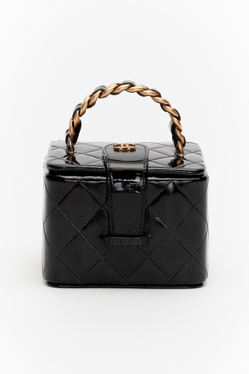 Chanel Vintage Black Mini Vanity Box Bag