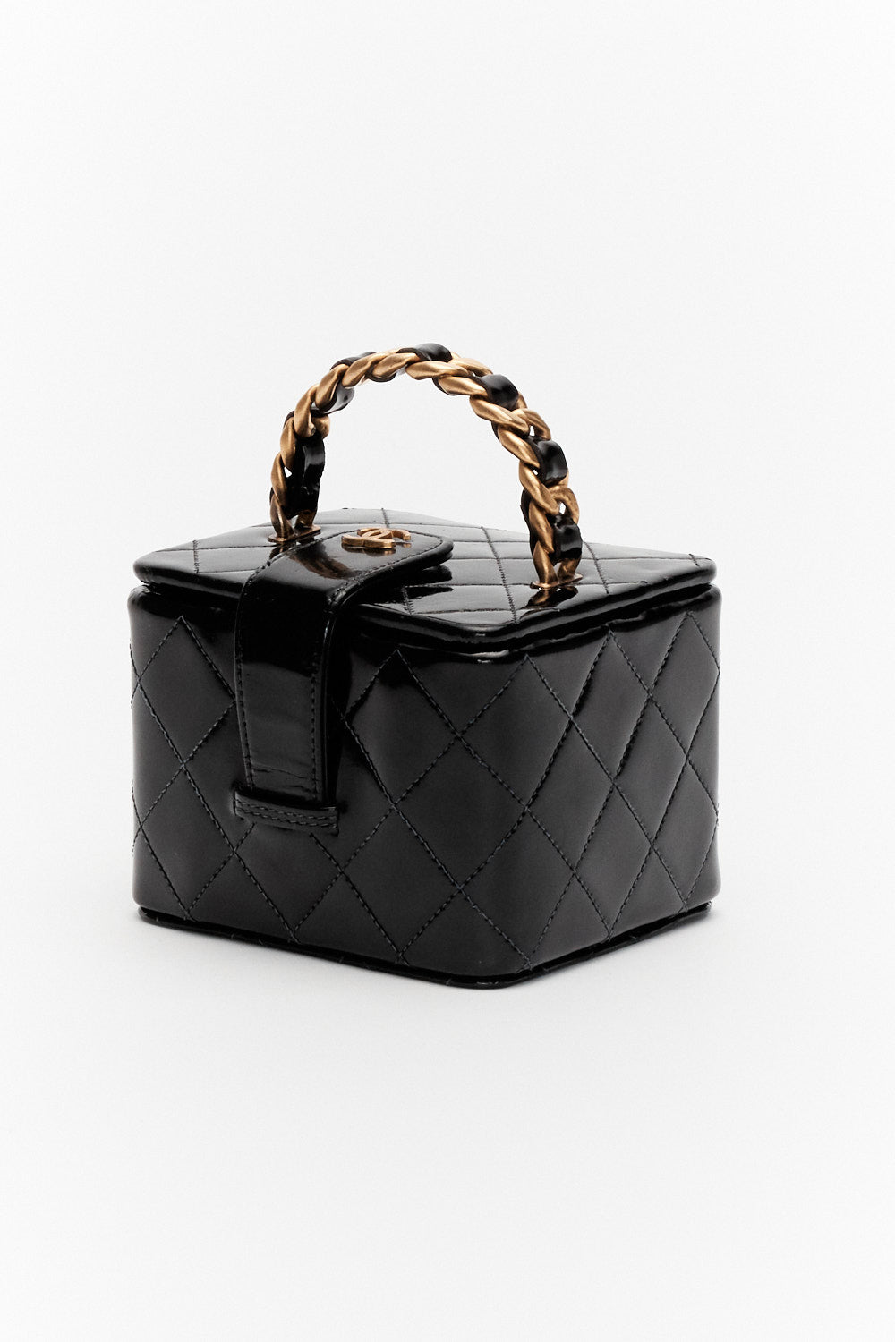 Chanel Vintage Black Mini Vanity Box Bag