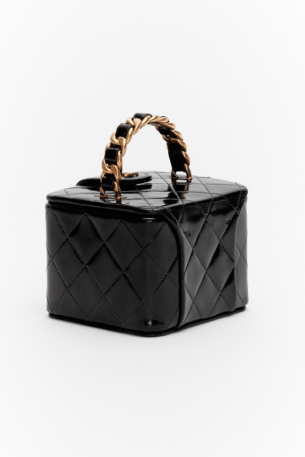 Chanel Vintage Black Mini Vanity Box Bag