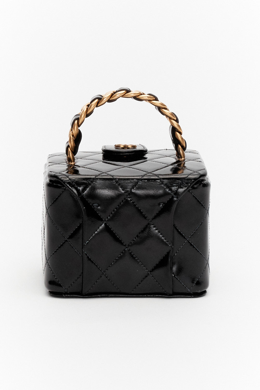 Chanel Vintage Black Mini Vanity Box Bag