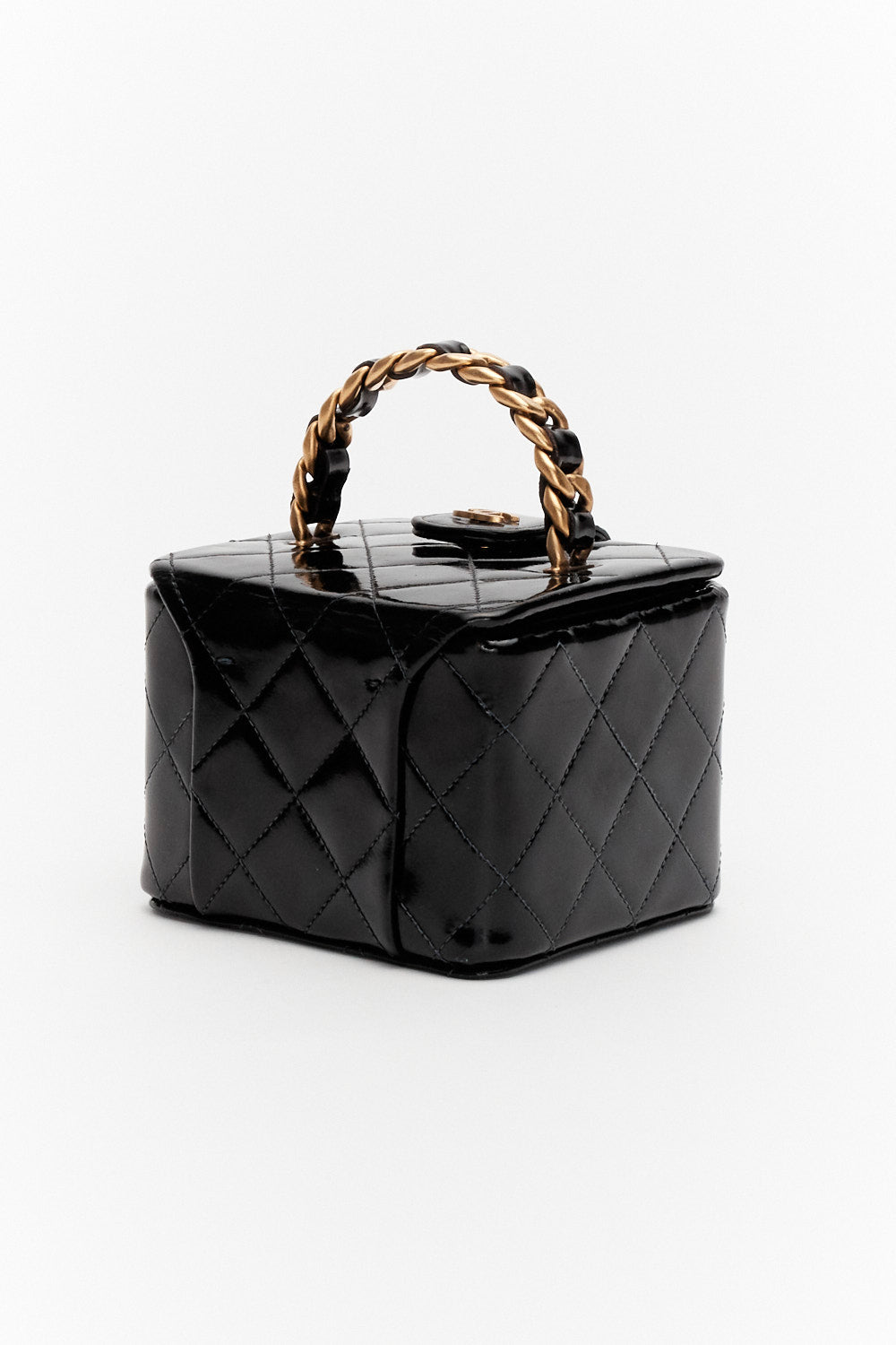 Chanel Vintage Black Mini Vanity Box Bag