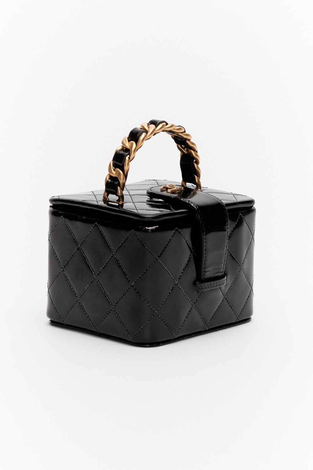 Chanel Vintage Black Mini Vanity Box Bag