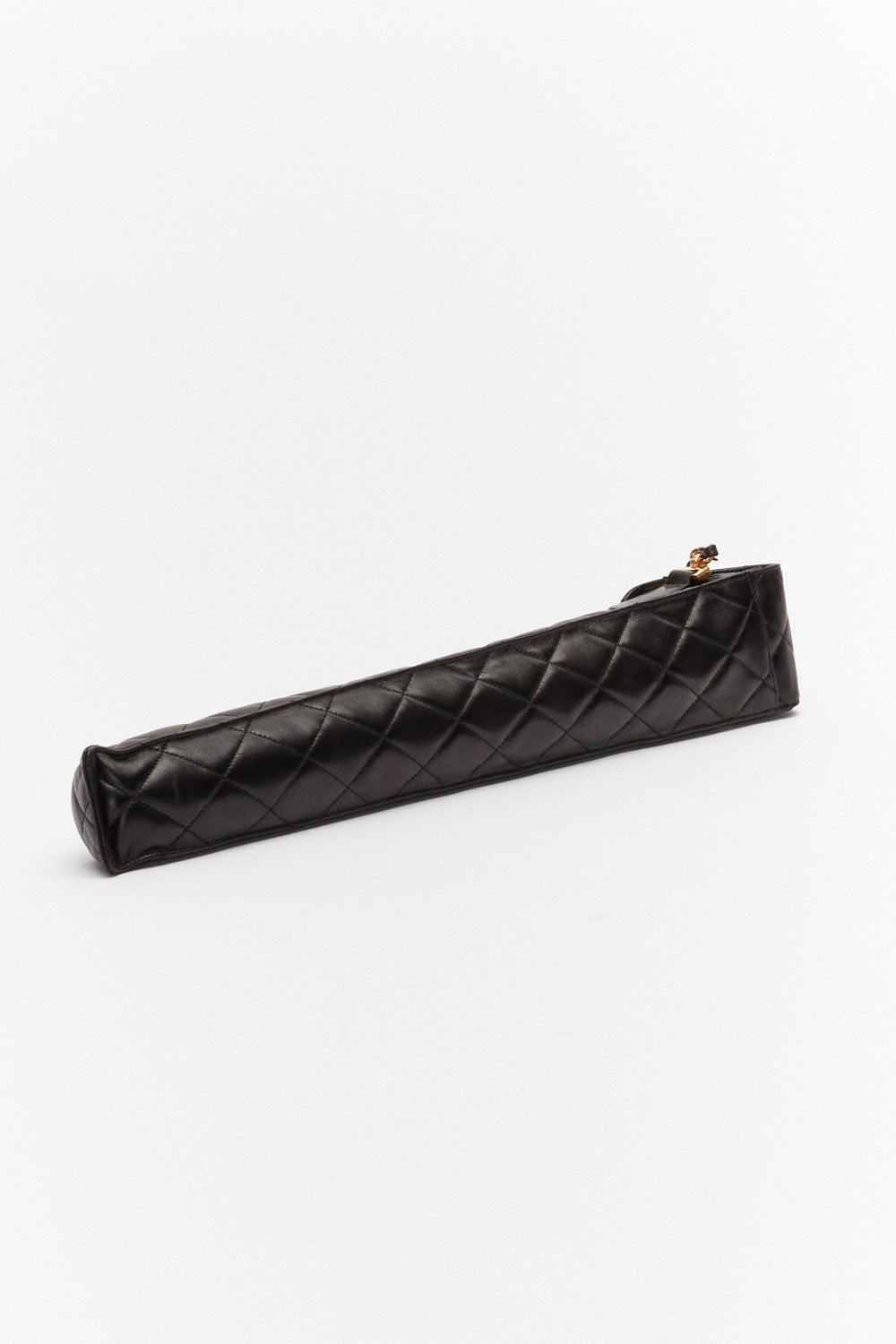 Chanel Black Umbrella in Lambskin Leather with 24k Gold Hardware