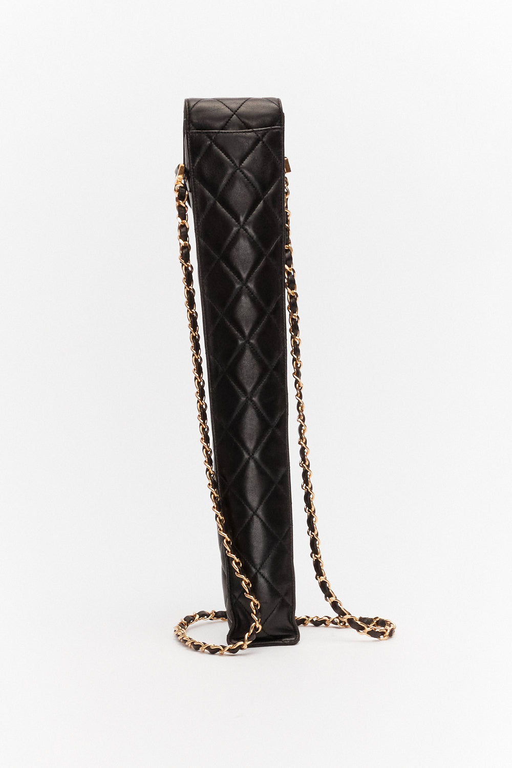 Chanel Black Umbrella in Lambskin Leather with 24k Gold Hardware