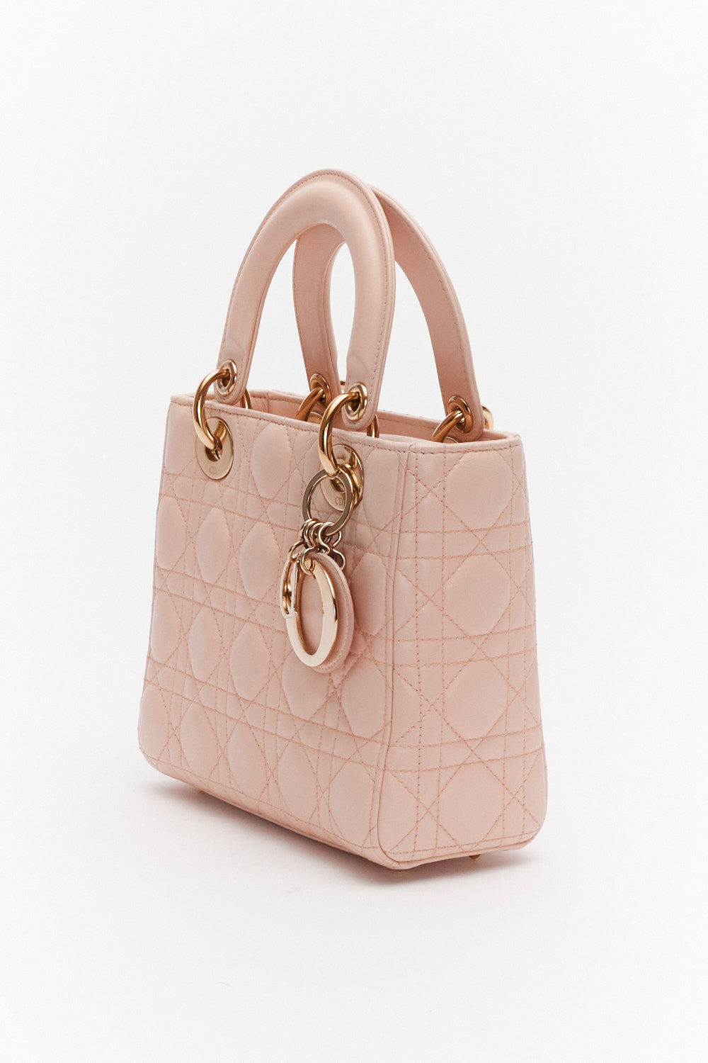 Christian Dior Small Lady Dior Bag Light Pink Cannage Lambskin Leather