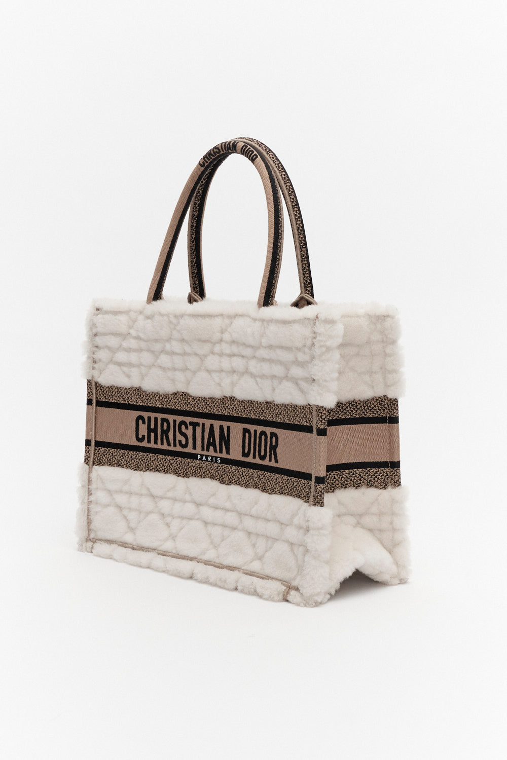 Christian Dior Medium Shearling Book Tote Bag