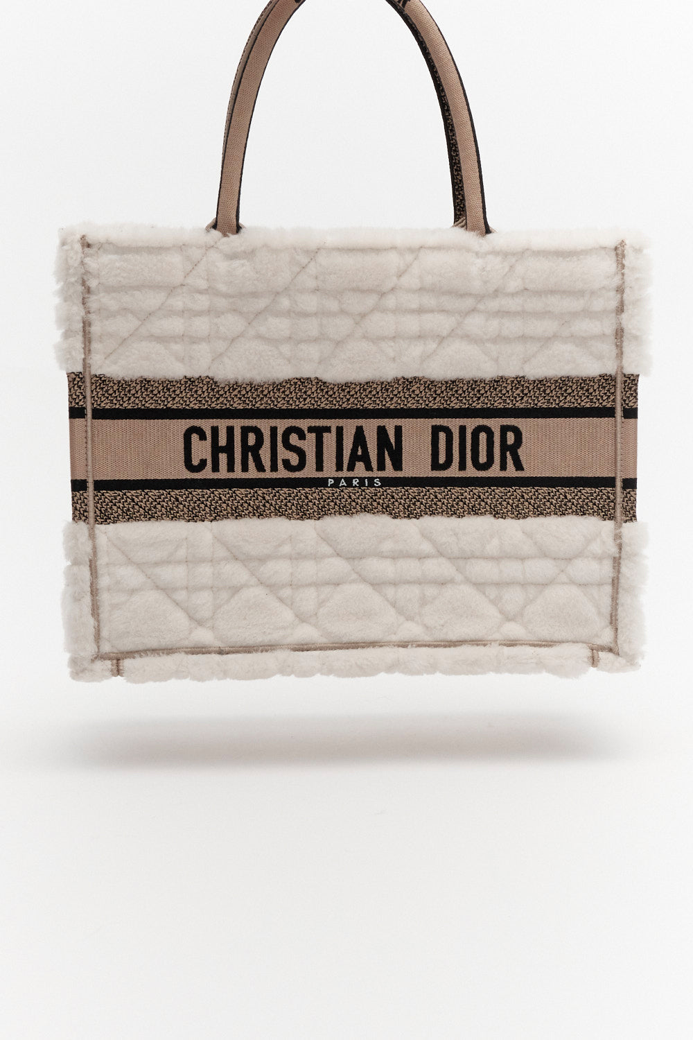 Christian Dior Medium Shearling Book Tote Bag