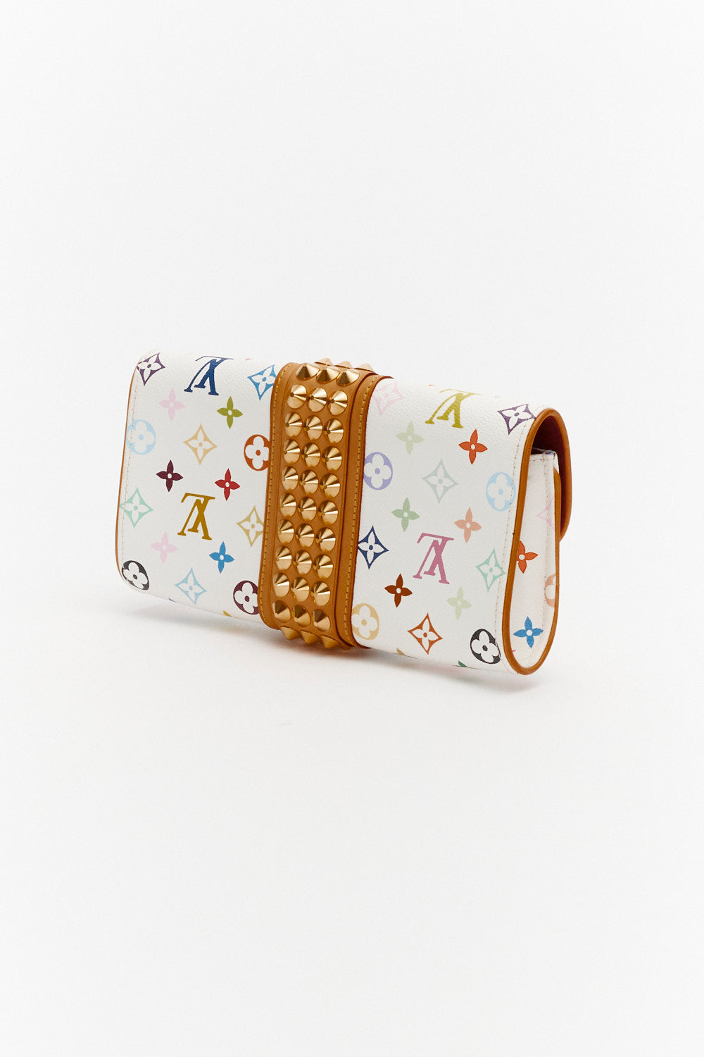 Louis Vuitton White Monogram Multicolor Courtney Clutch Bag