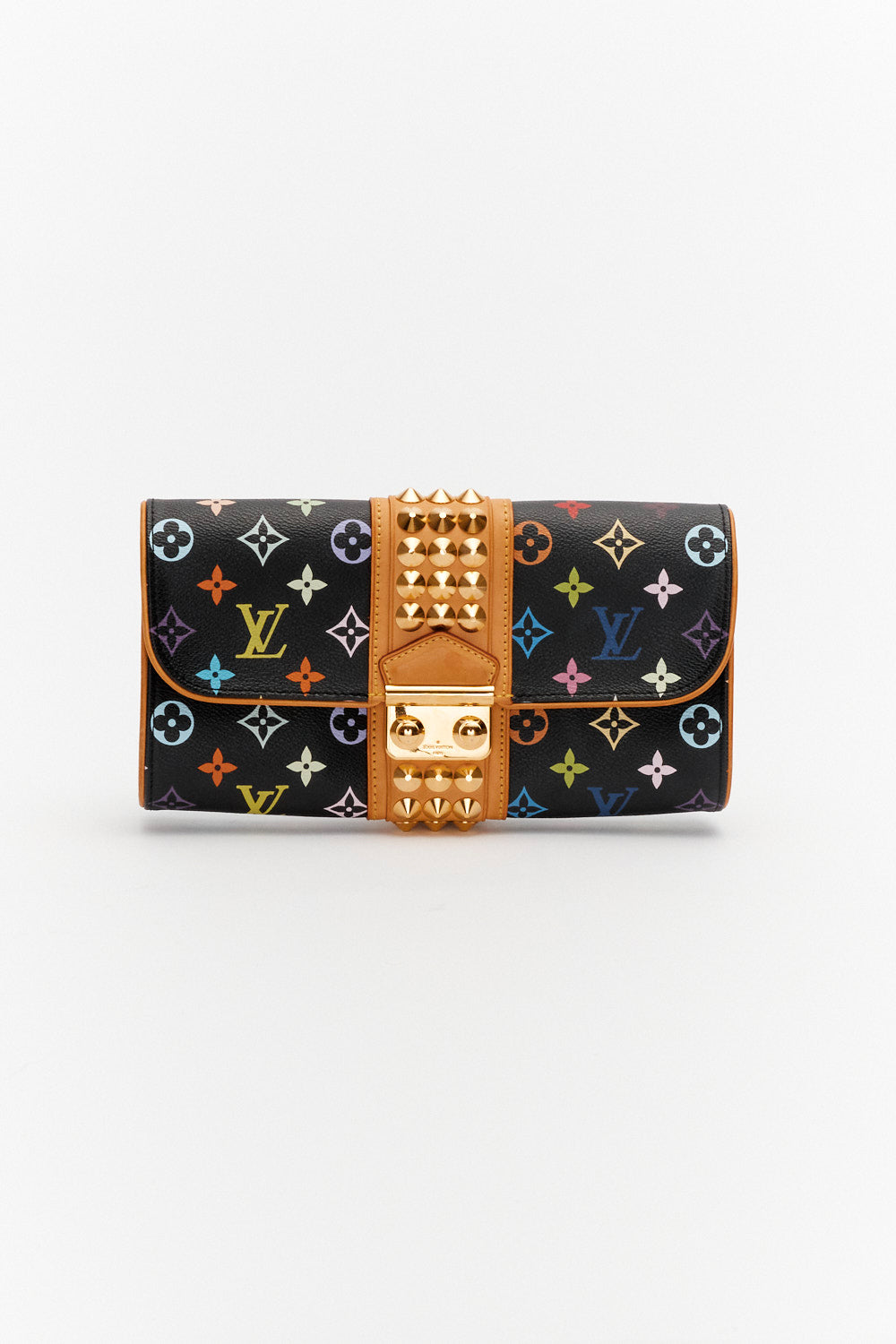 Louis Vuitton Black Monogram Multicolor Courtney Clutch Bag