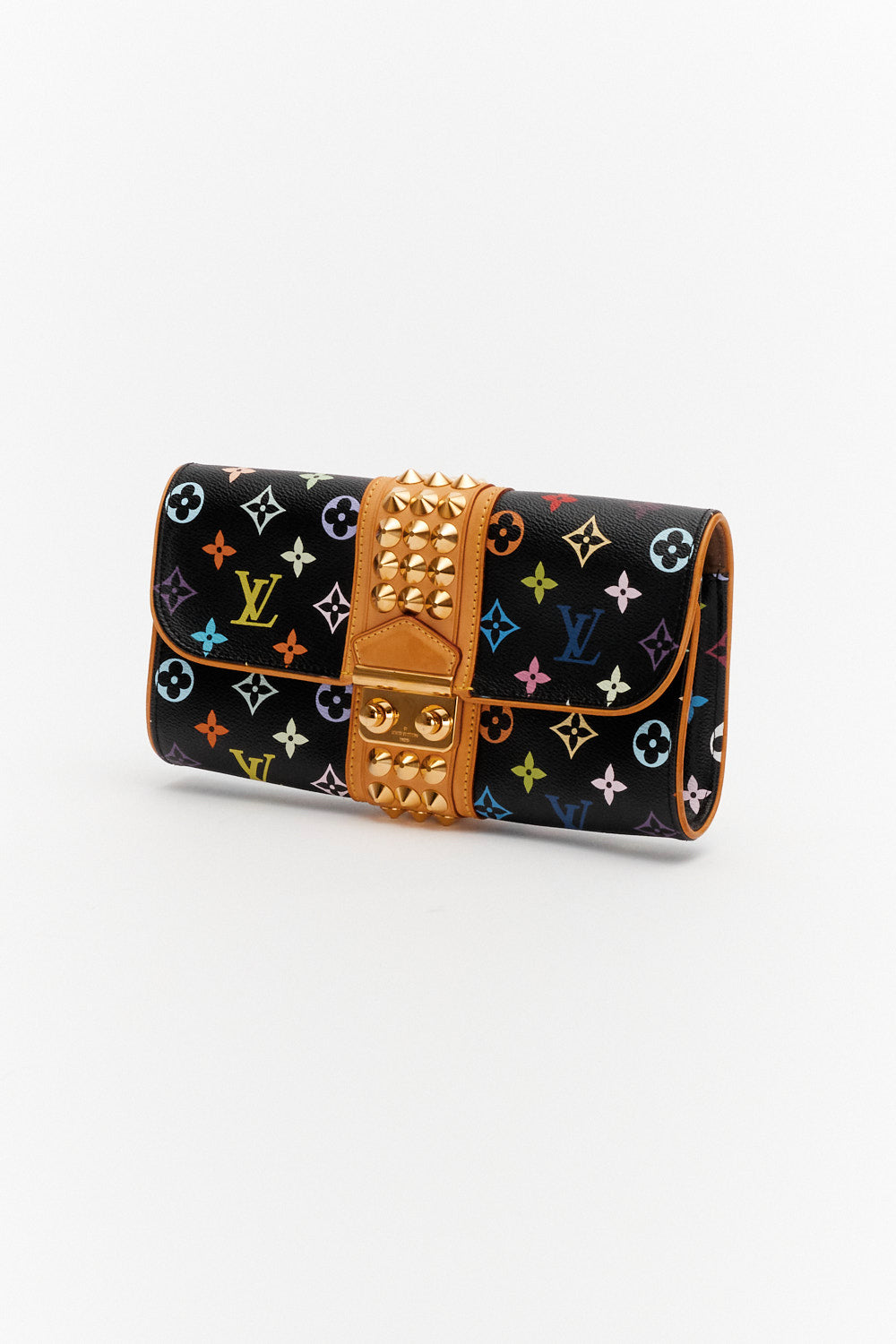 Louis Vuitton Black Monogram Multicolor Courtney Clutch Bag