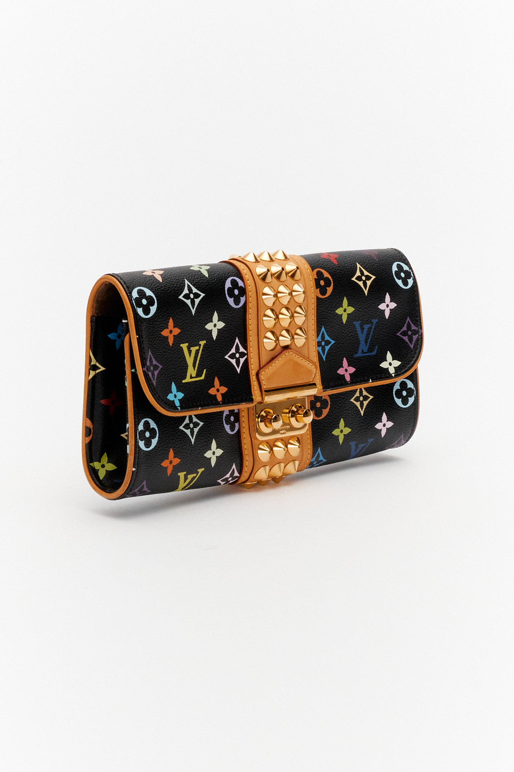 Louis Vuitton Black Monogram Multicolor Courtney Clutch Bag