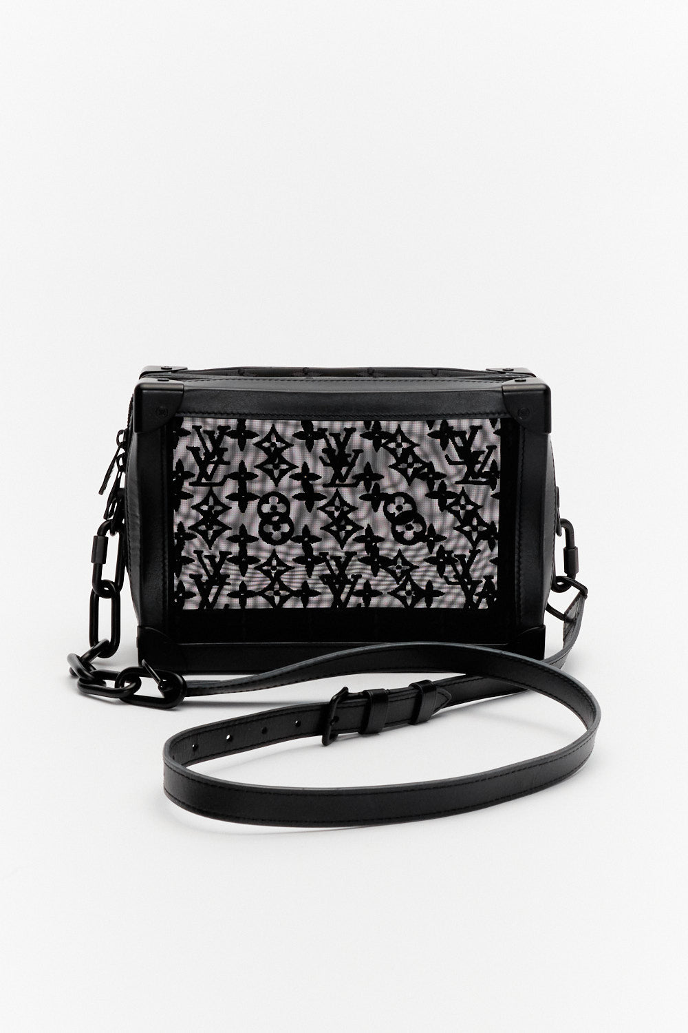 Louis Vuitton Soft Trunk Monogram Black Mesh/Leather