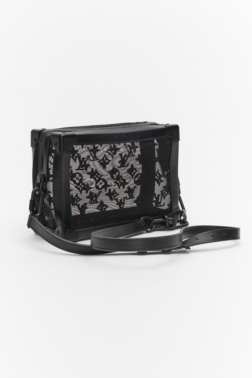 Louis Vuitton Soft Trunk Monogram Black Mesh/Leather