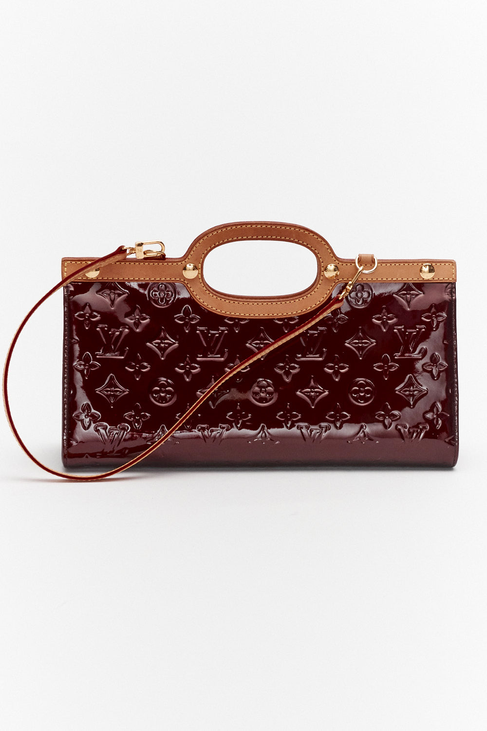 Louis Vuitton Burgundy Roxbury Drive Monogram Patent Leather Shoulder Bag