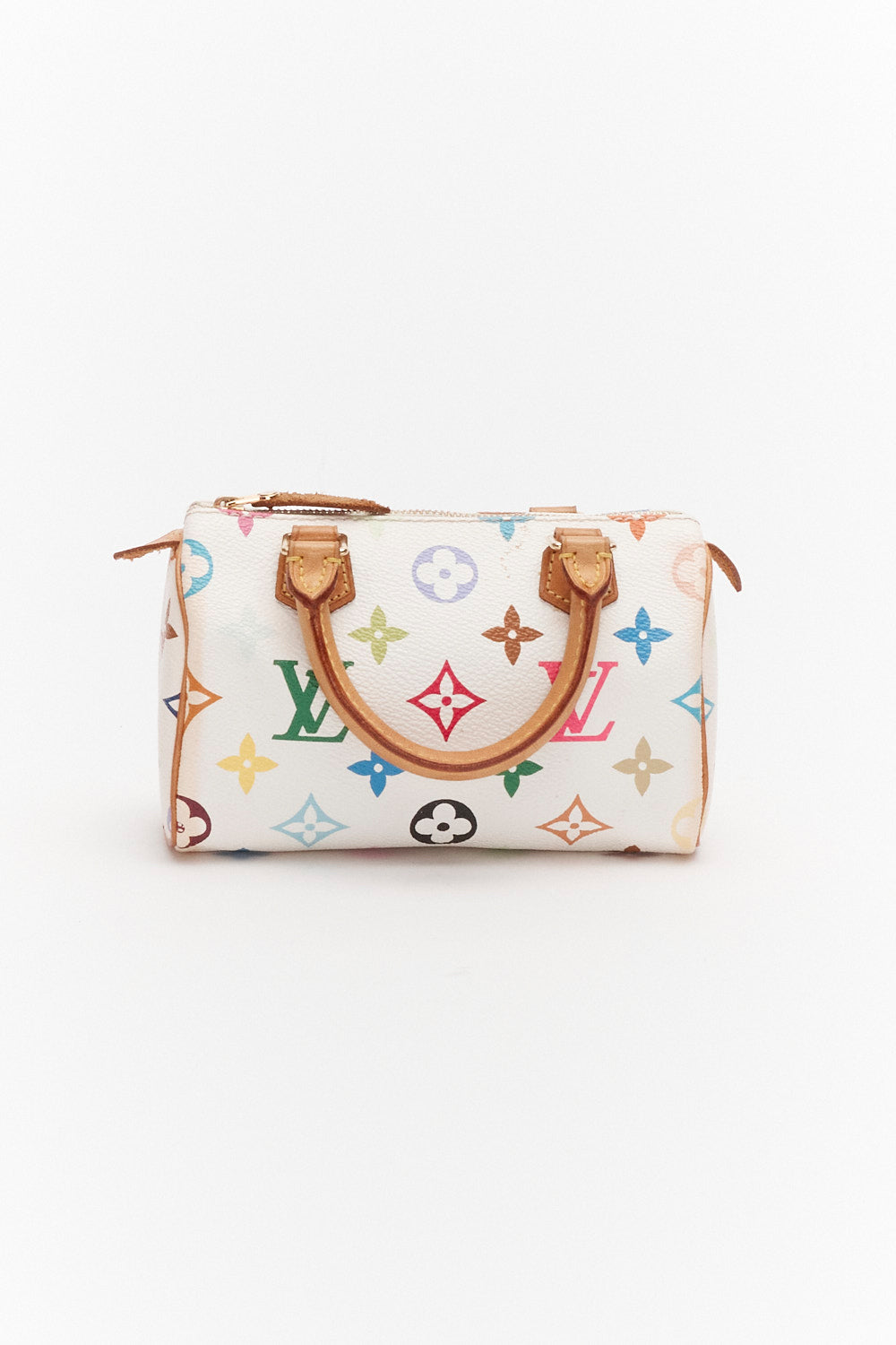 Louis Vuitton x Takashi Murakami White Monogram Multicolor Mini Speedy Bag