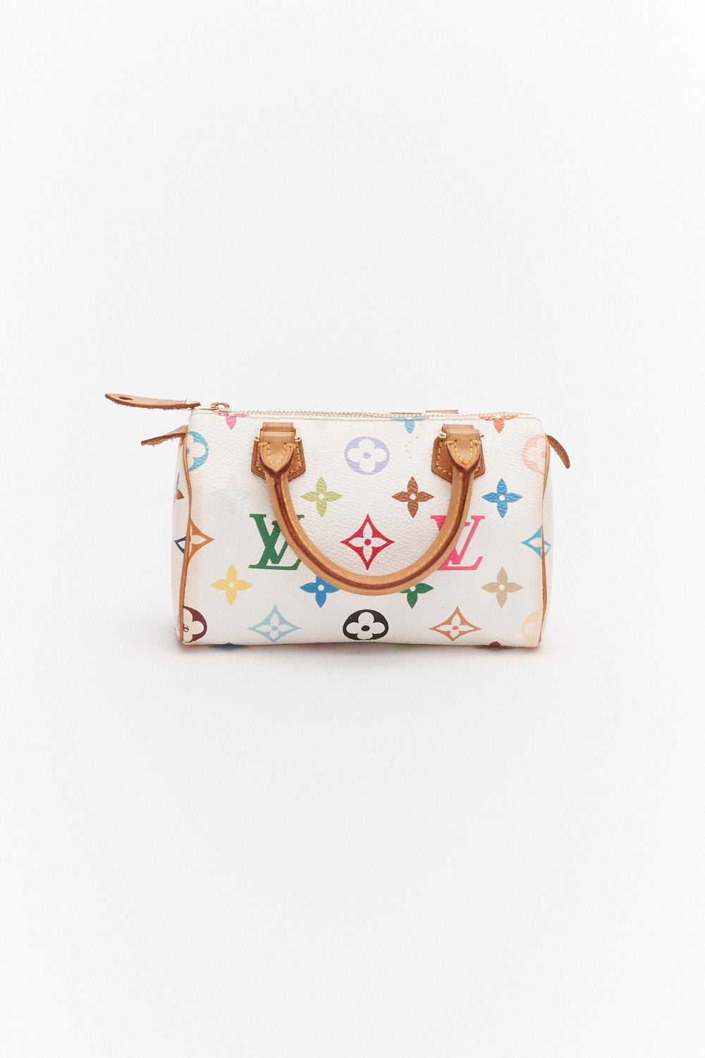 Louis Vuitton x Takashi Murakami White Monogram Multicolor Mini Speedy Bag