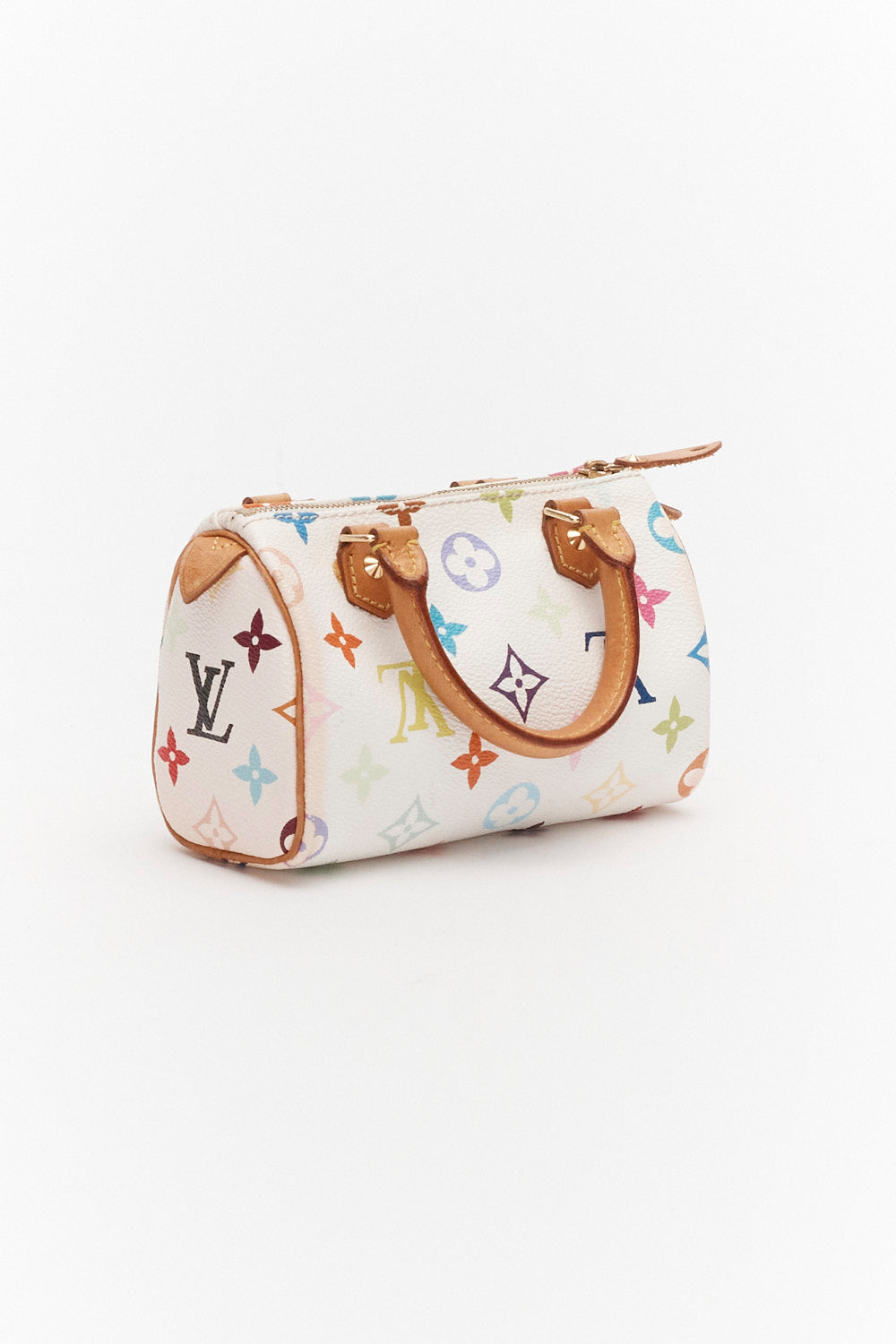 Louis Vuitton x Takashi Murakami White Monogram Multicolor Mini Speedy Bag