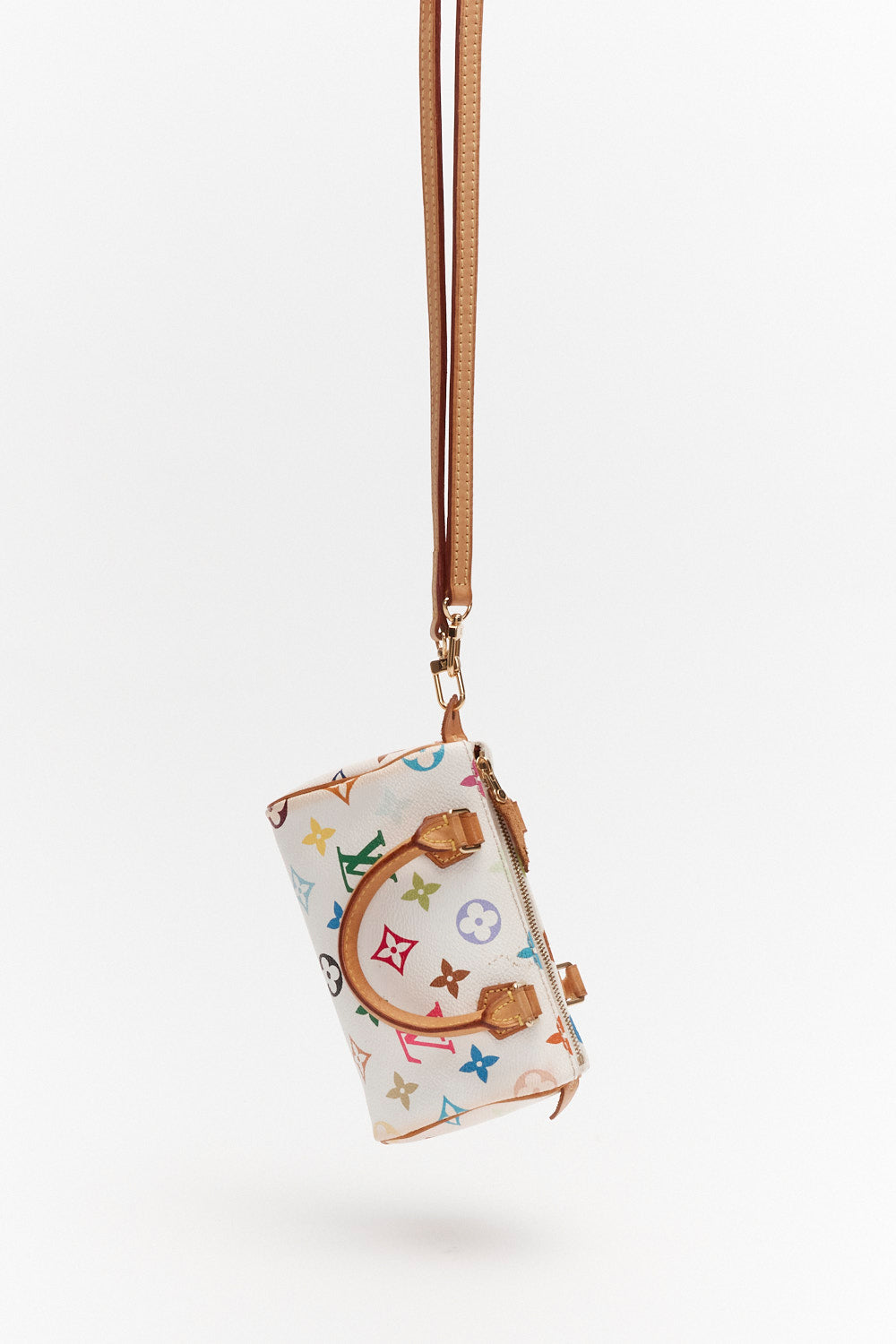 Louis Vuitton x Takashi Murakami White Monogram Multicolor Mini Speedy Bag