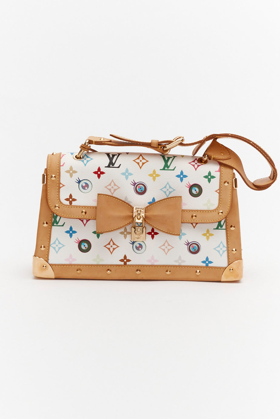 Louis Vuitton x Takashi Murakami White Multicolor Monogram EYE NEED YOU Bag