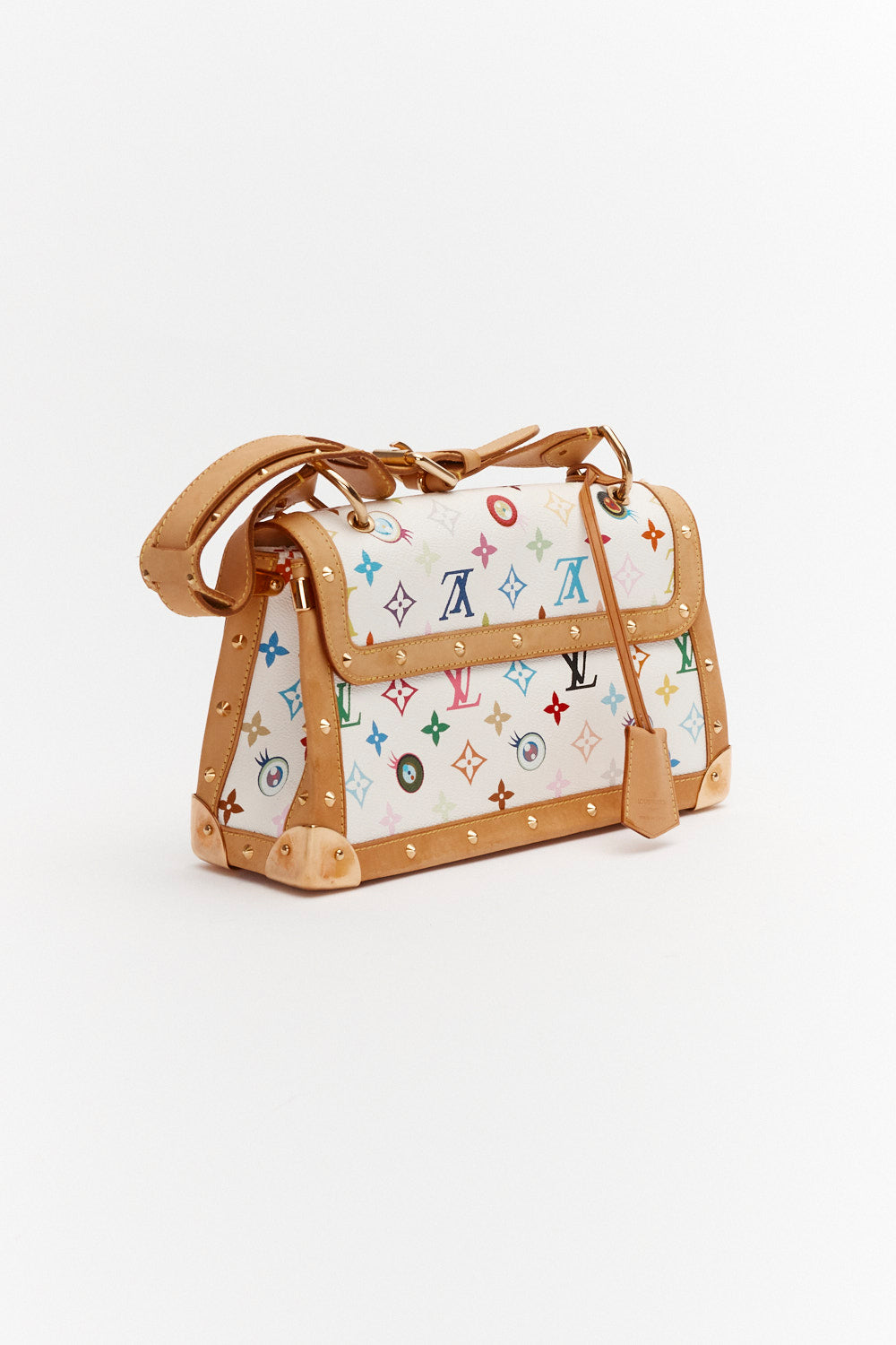 Louis Vuitton x Takashi Murakami White Multicolor Monogram EYE NEED YOU Bag