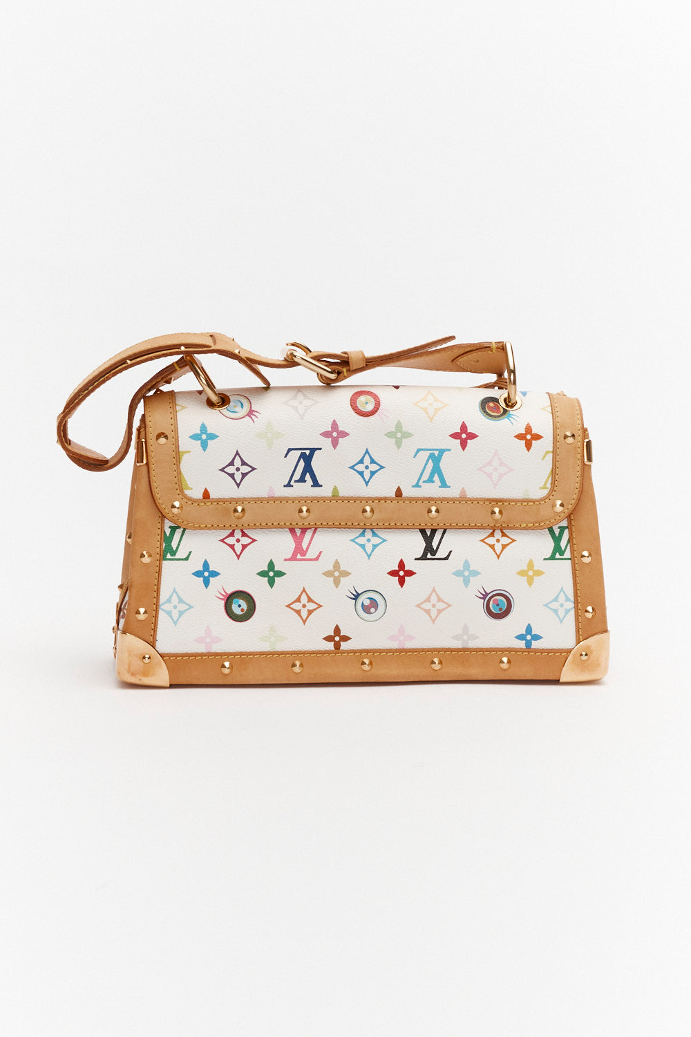 Louis Vuitton x Takashi Murakami White Multicolor Monogram EYE NEED YOU Bag