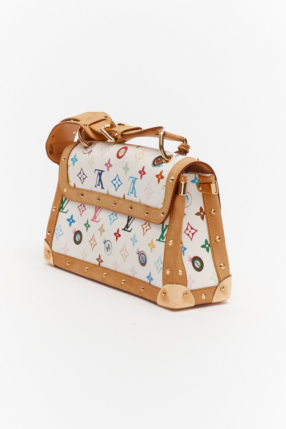 Louis Vuitton x Takashi Murakami White Multicolor Monogram EYE NEED YOU Bag