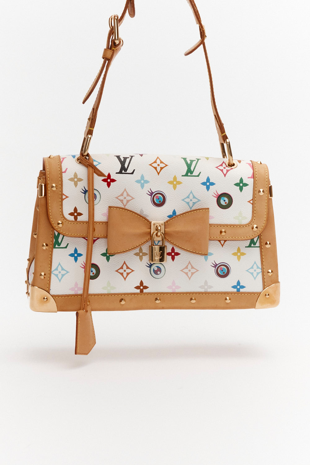 Louis Vuitton x Takashi Murakami White Multicolor Monogram EYE NEED YOU Bag