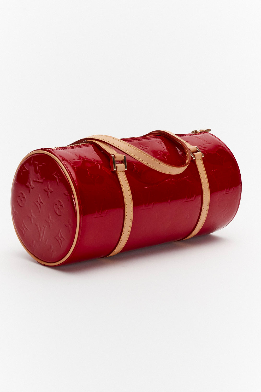 Louis Vuitton Red Monogram Vernis Papillon 30 Gold-Color Hardware