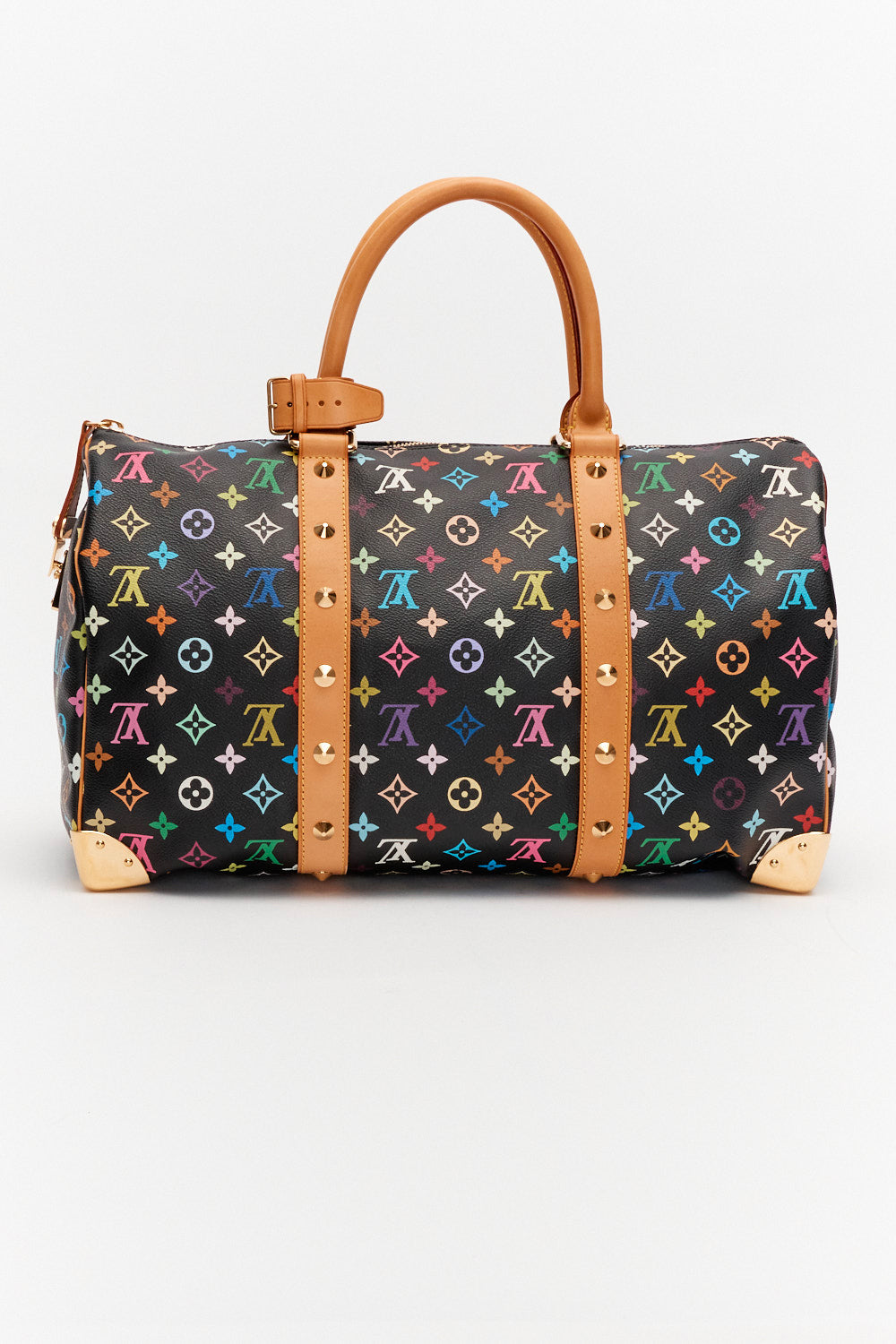 Louis Vuitton x Takashi Murakami Black Monogram Multicolor Keepall 45