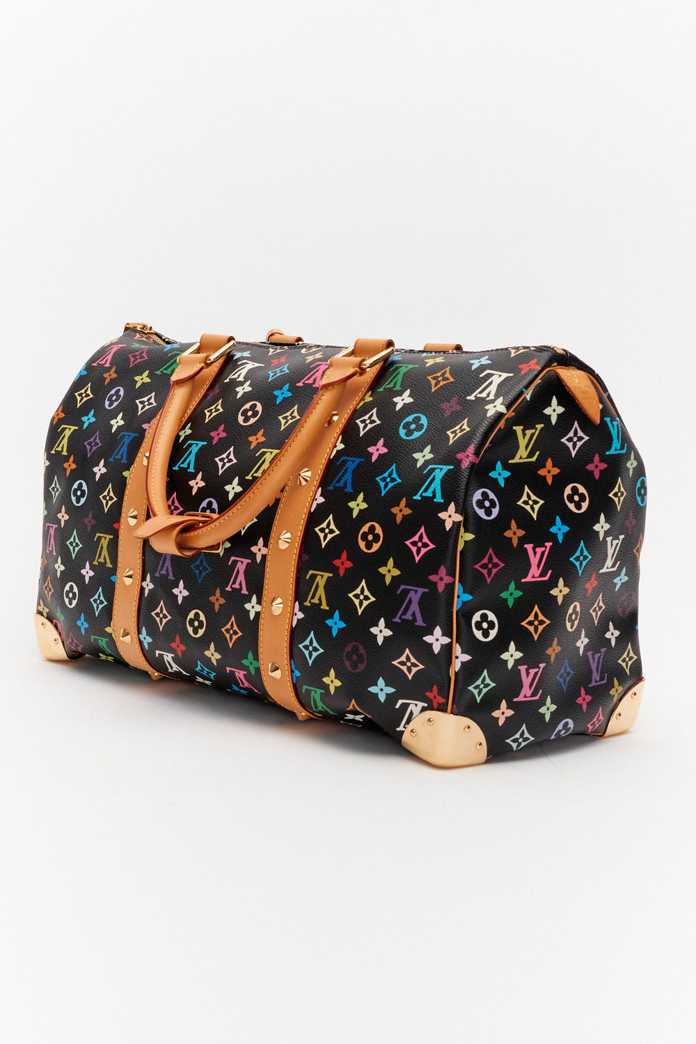 Louis Vuitton x Takashi Murakami Black Monogram Multicolor Keepall 45