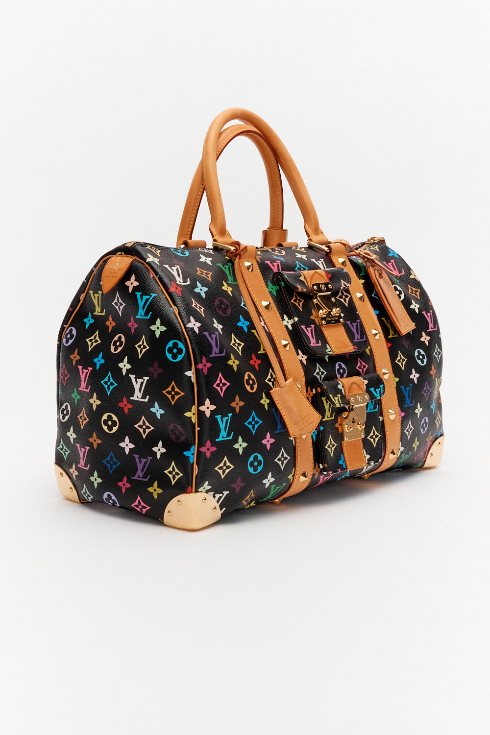 Louis Vuitton x Takashi Murakami Black Monogram Multicolor Keepall 45