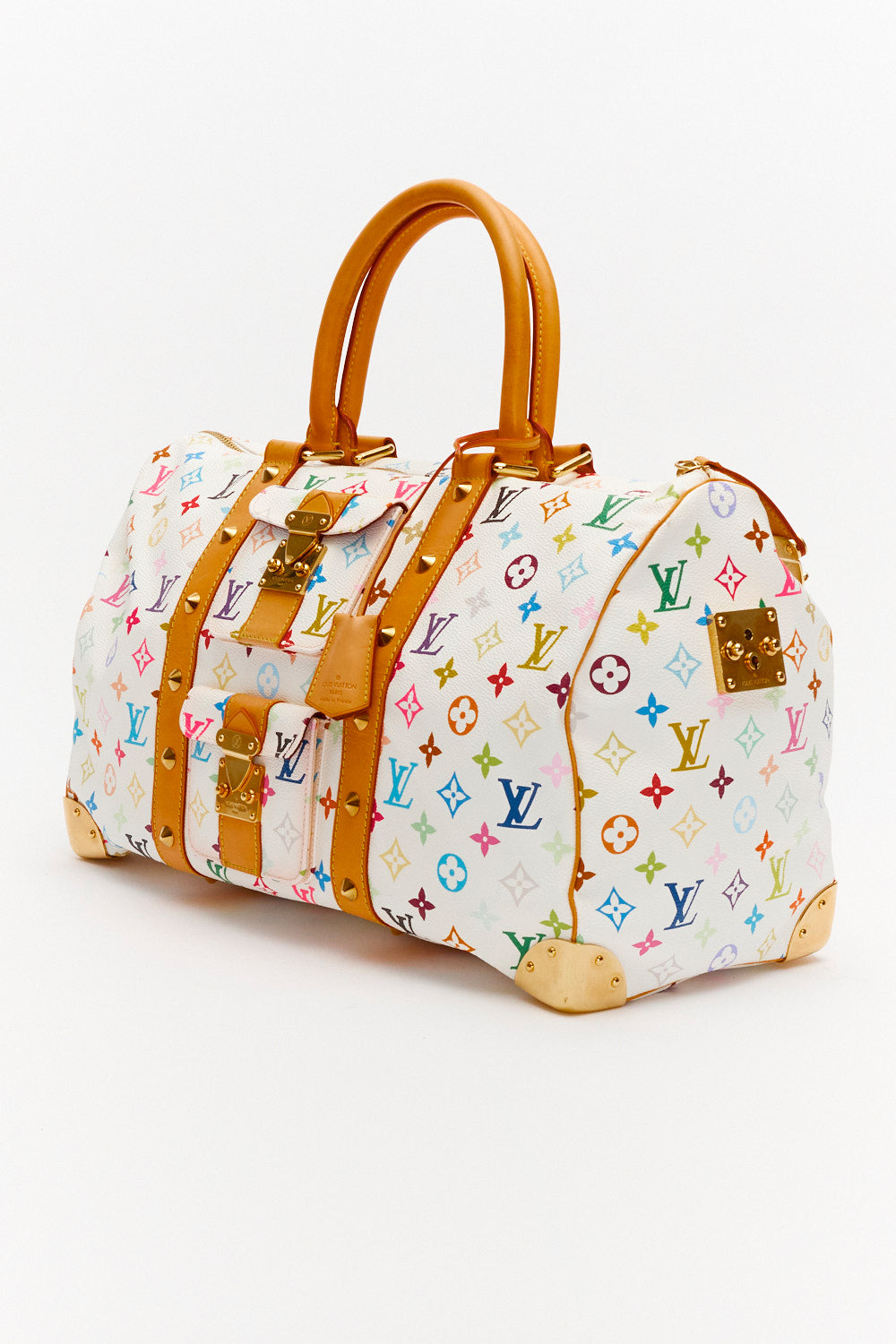 Louis Vuitton x Takashi Murakami White Monogram Multicolor Keepall 45