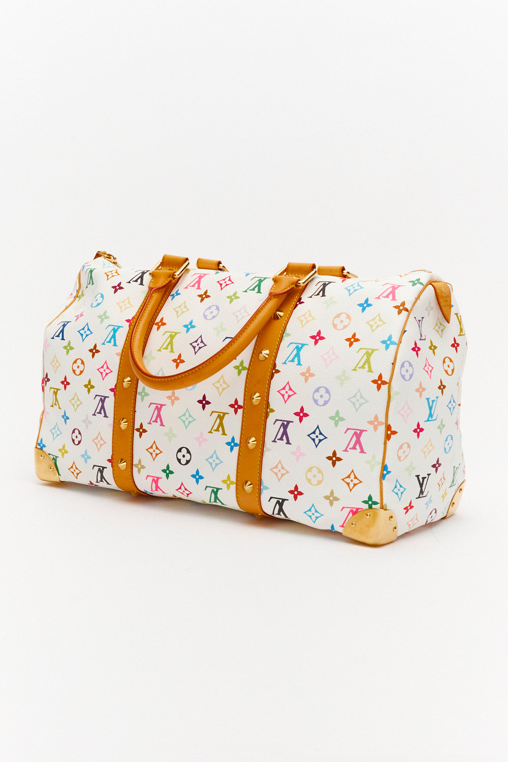 Louis Vuitton x Takashi Murakami White Monogram Multicolor Keepall 45