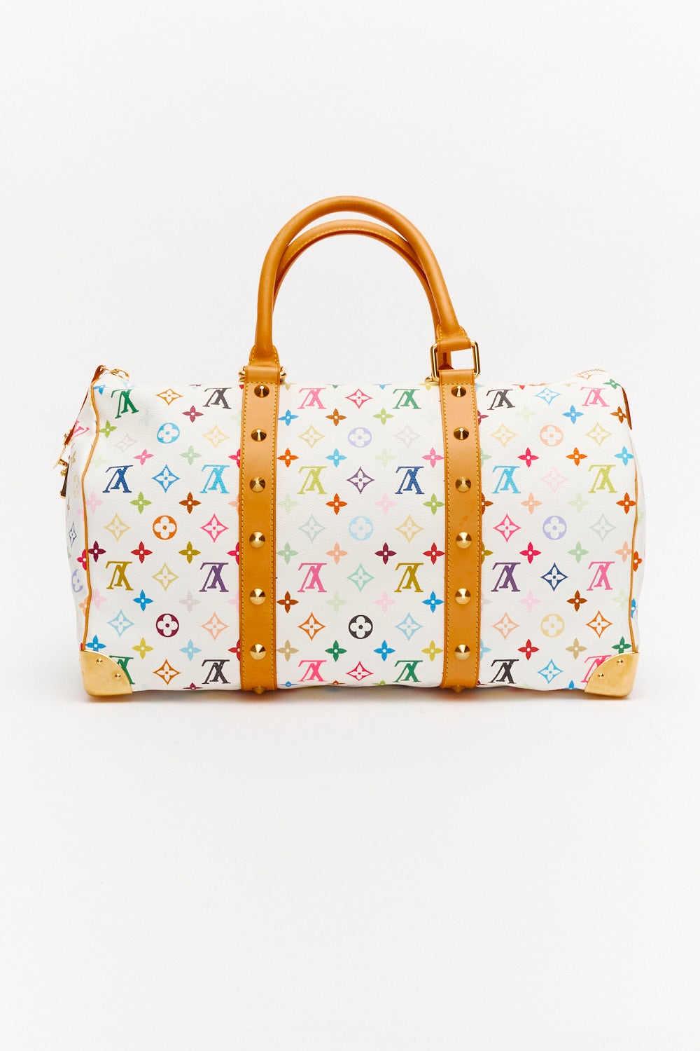 Louis Vuitton x Takashi Murakami White Monogram Multicolor Keepall 45