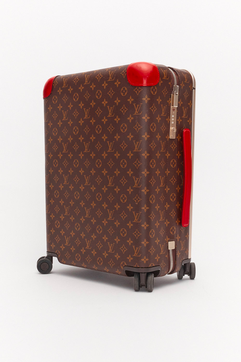 Louis Vuitton Monogram Canvas Coquelicot Leather Horizon 55 Rolling Suitcase