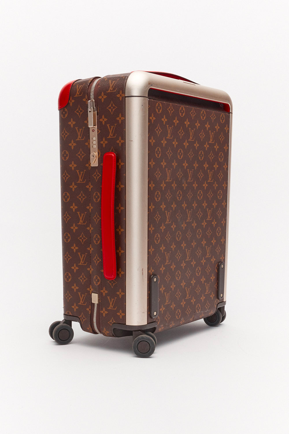 Louis Vuitton Monogram Canvas Coquelicot Leather Horizon 55 Rolling Suitcase