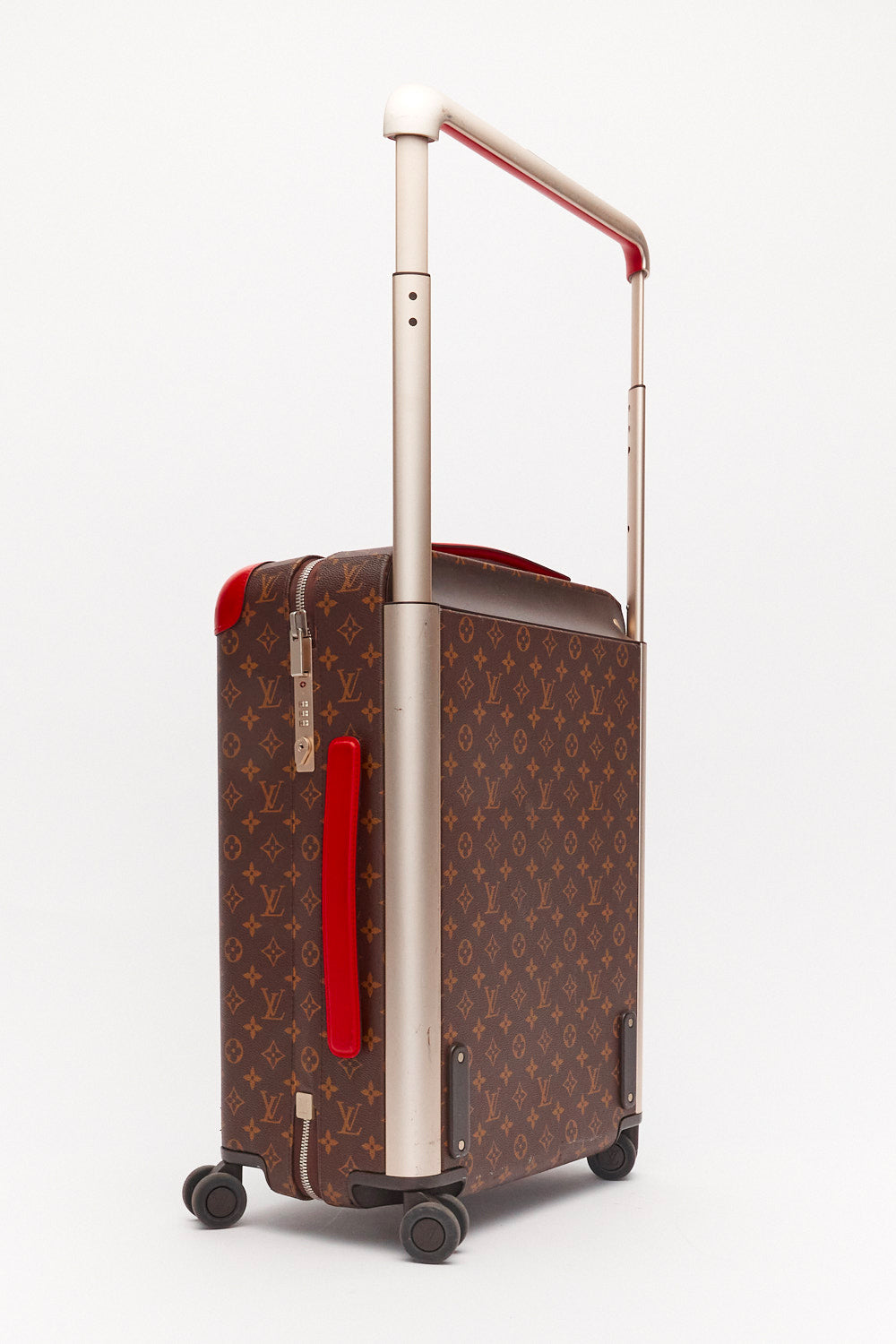 Louis Vuitton Monogram Canvas Coquelicot Leather Horizon 55 Rolling Suitcase