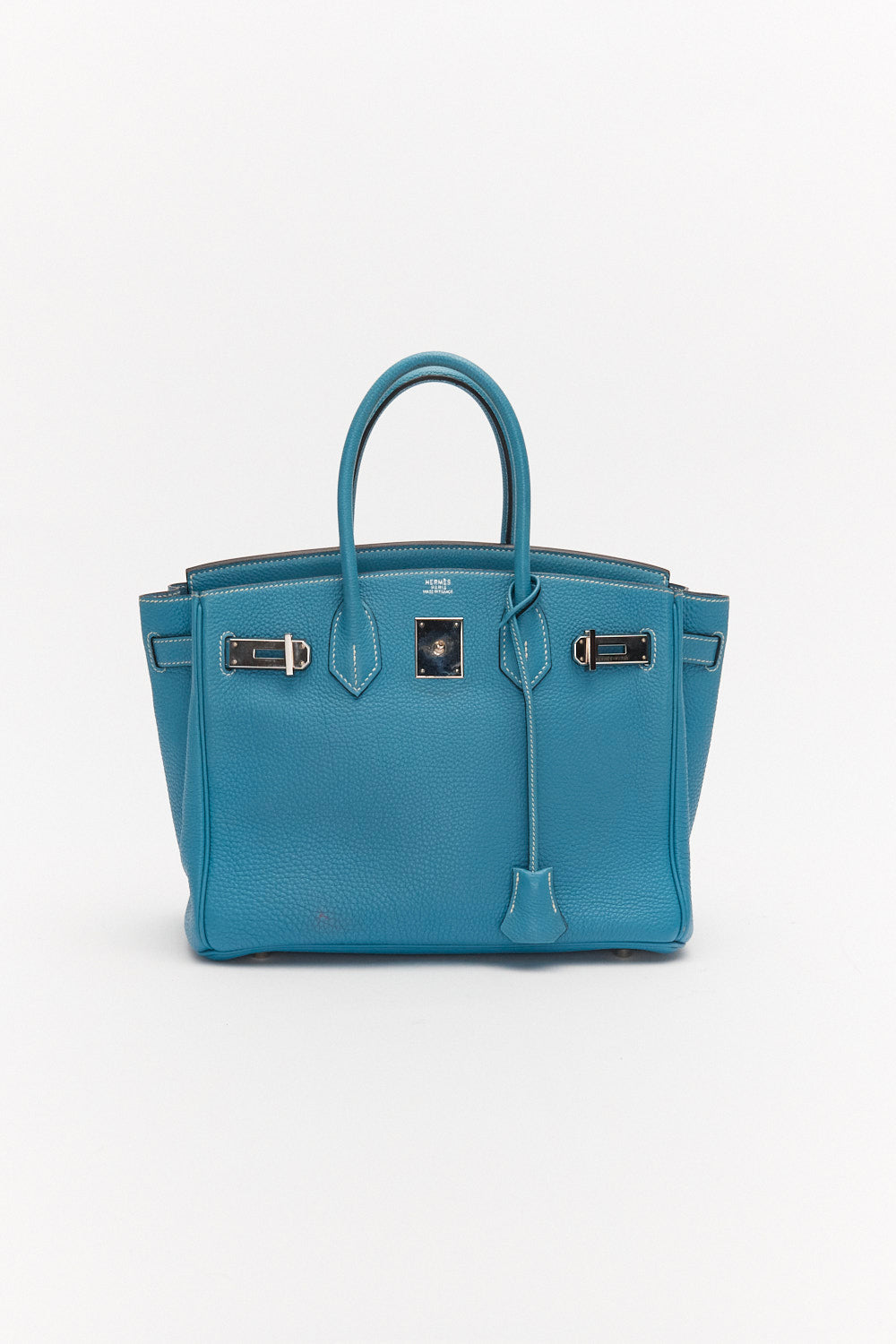 Hermès Birkin 30cm in Blue Jeans Togo Leather with Palladium Hardware