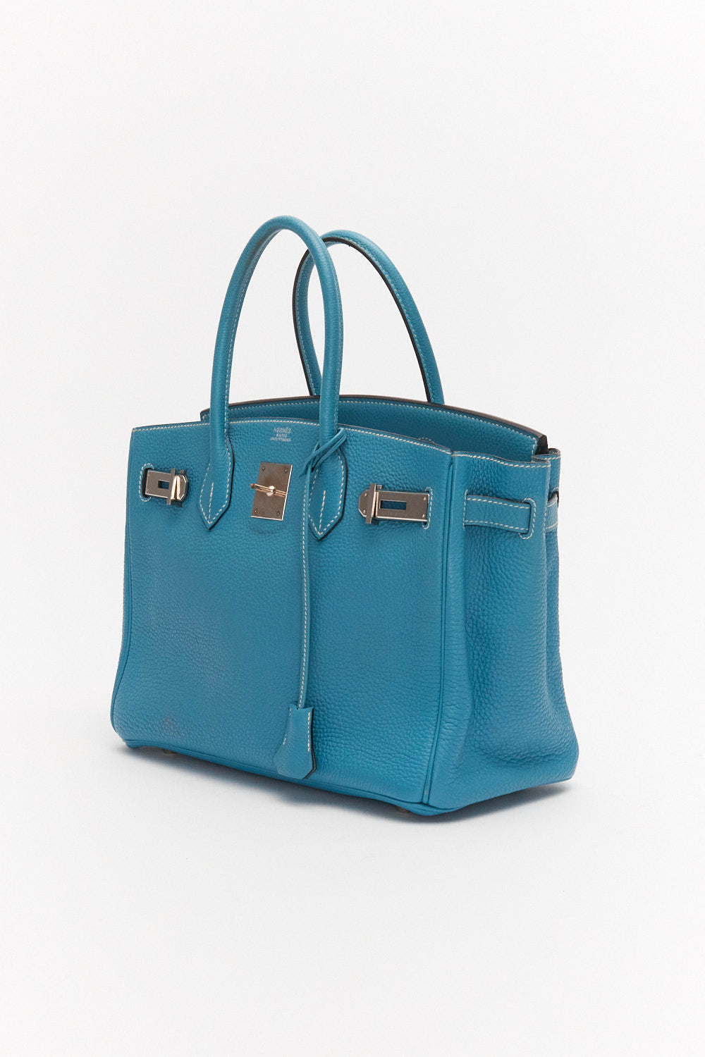 Hermès Birkin 30cm in Blue Jeans Togo Leather with Palladium Hardware