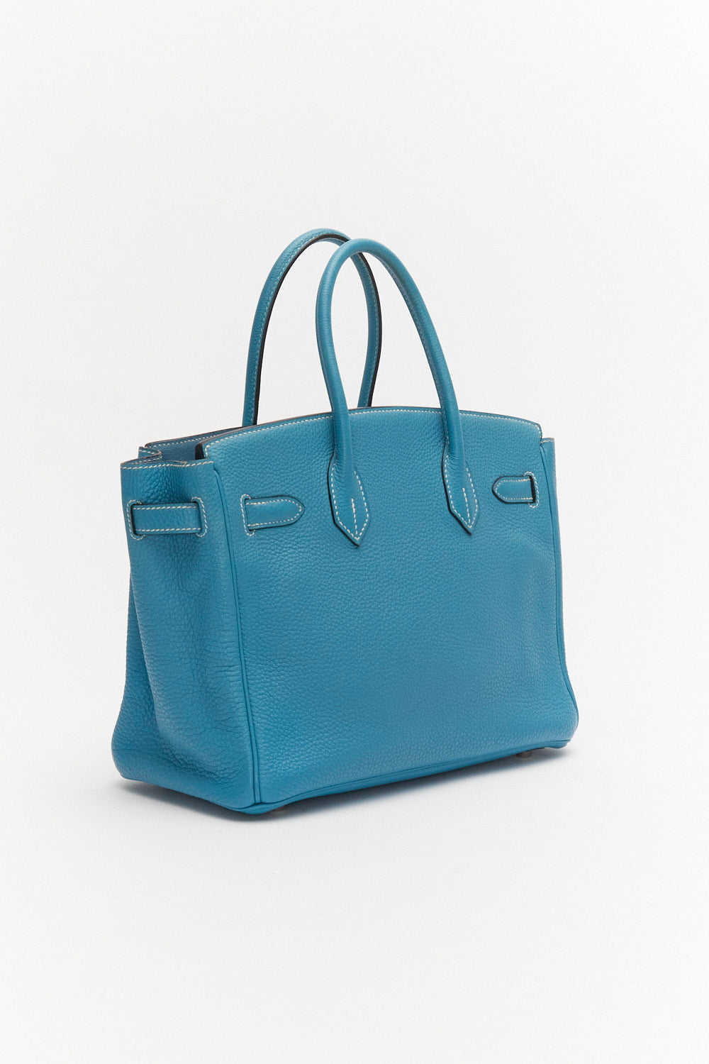 Hermès Birkin 30cm in Blue Jeans Togo Leather with Palladium Hardware