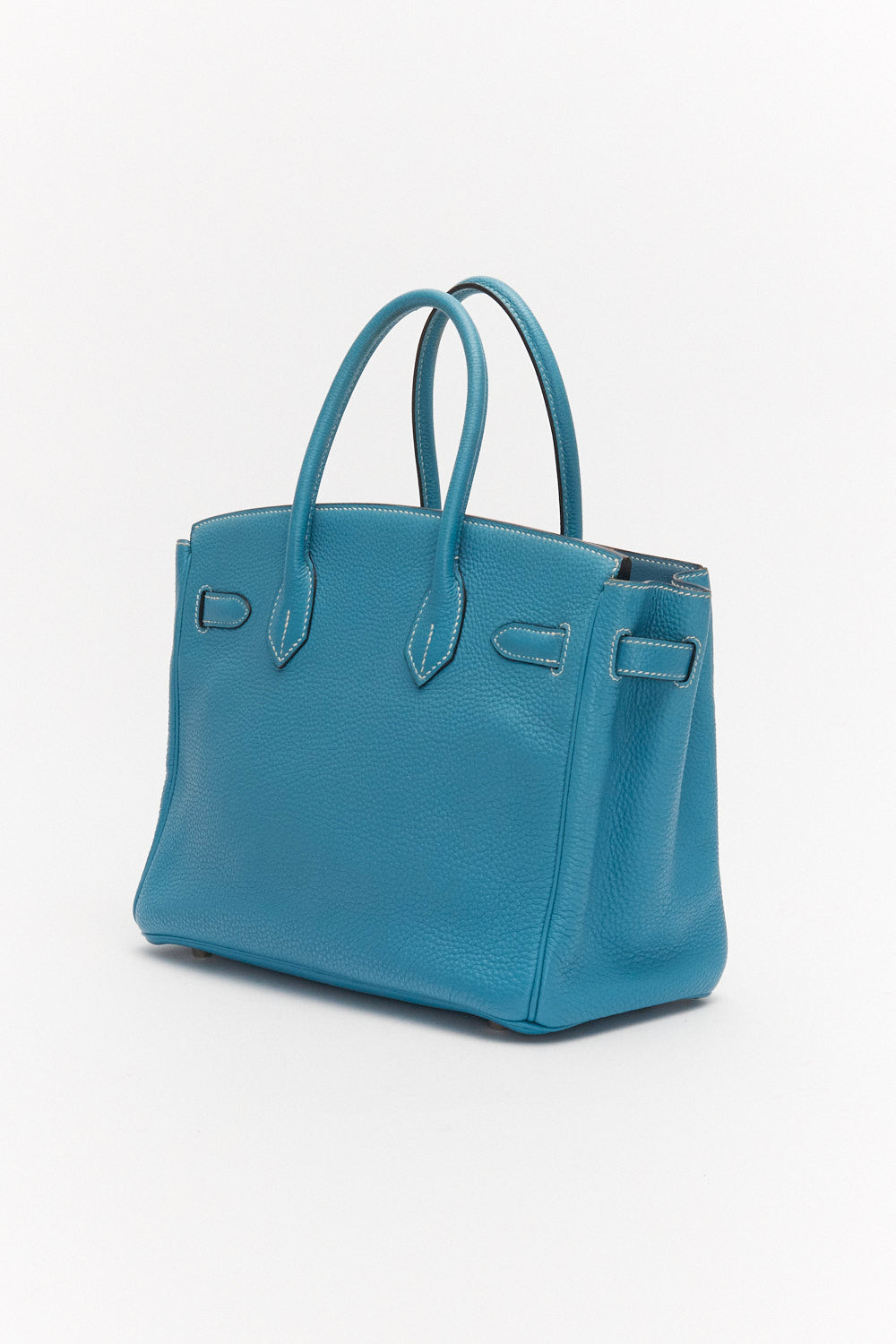 Hermès Birkin 30cm in Blue Jeans Togo Leather with Palladium Hardware