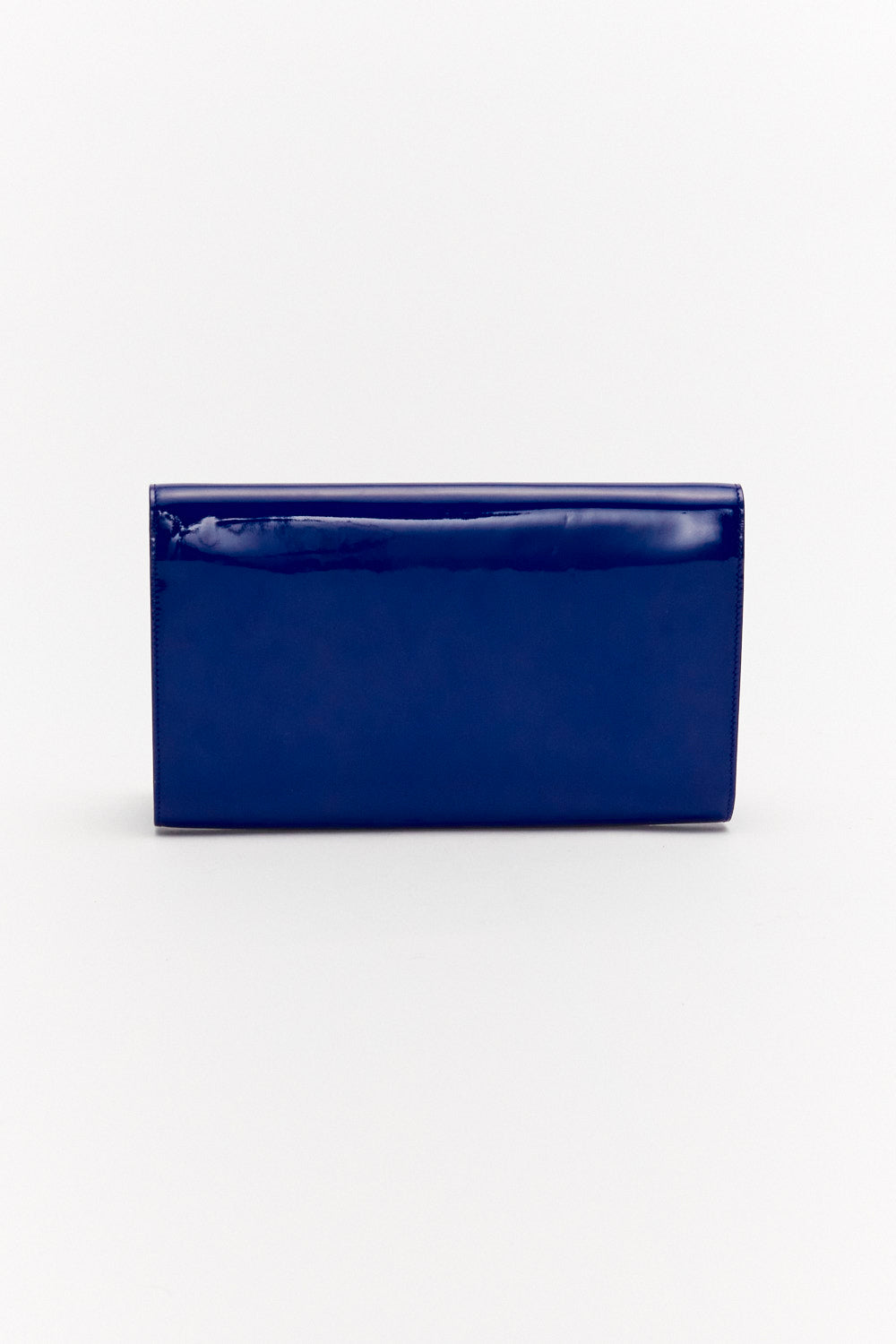 Yves Saint Laurent Belle de Jour Royal Blue Patent Leather Clutch