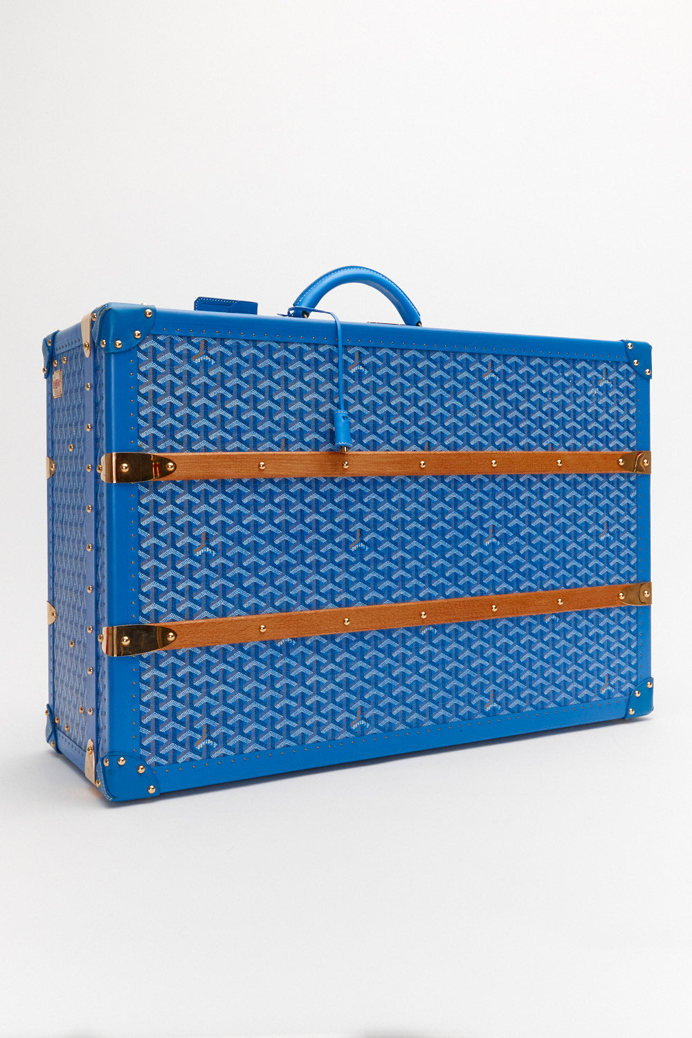 Goyard Super Rare 2018 Blue Chevron-print trunk