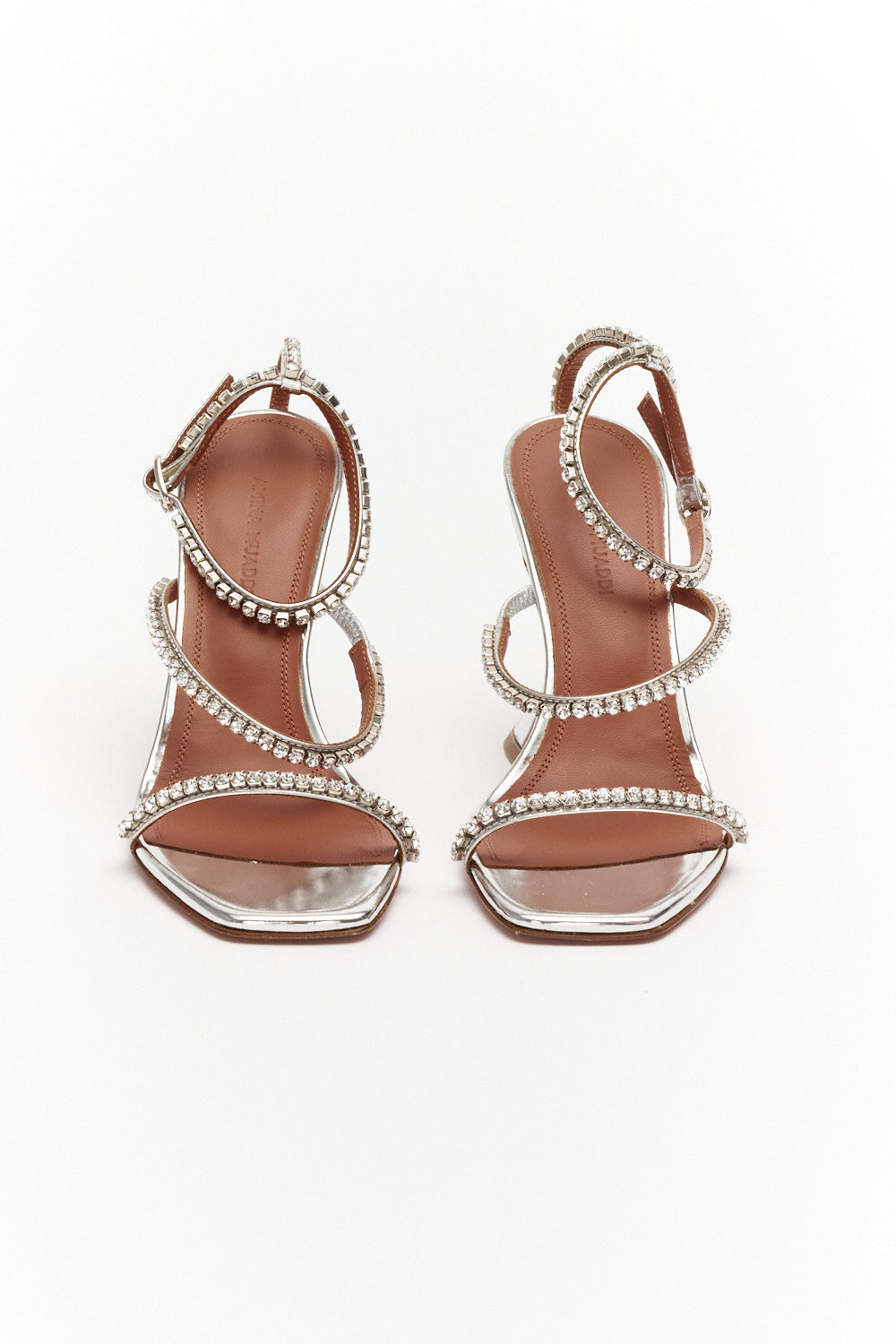 Amina Muaddi Gilda Crystal Strappy Sandal